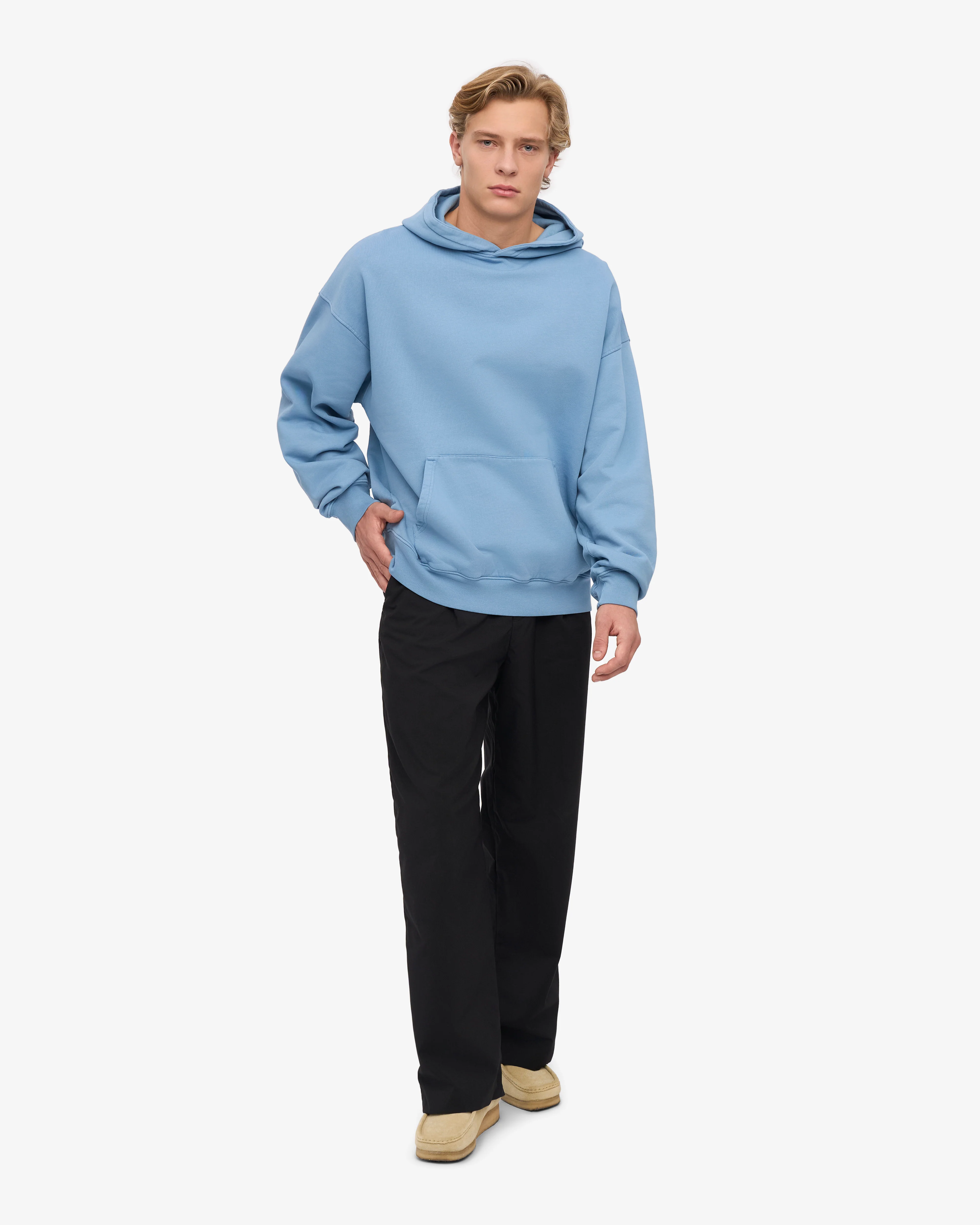 Organic Oversized Hood - Seaside Blue