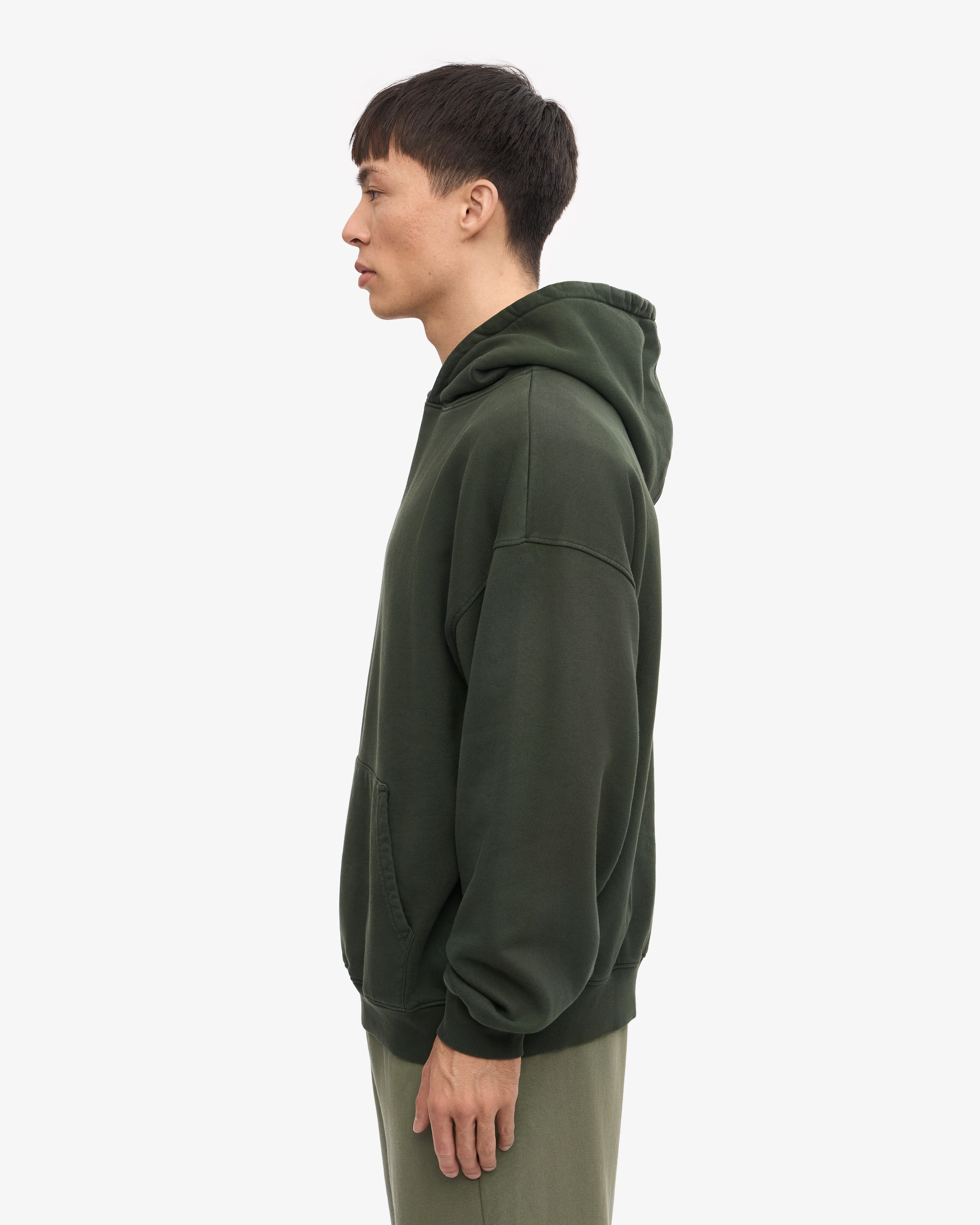 Organic Oversized Hood - Hunter Green