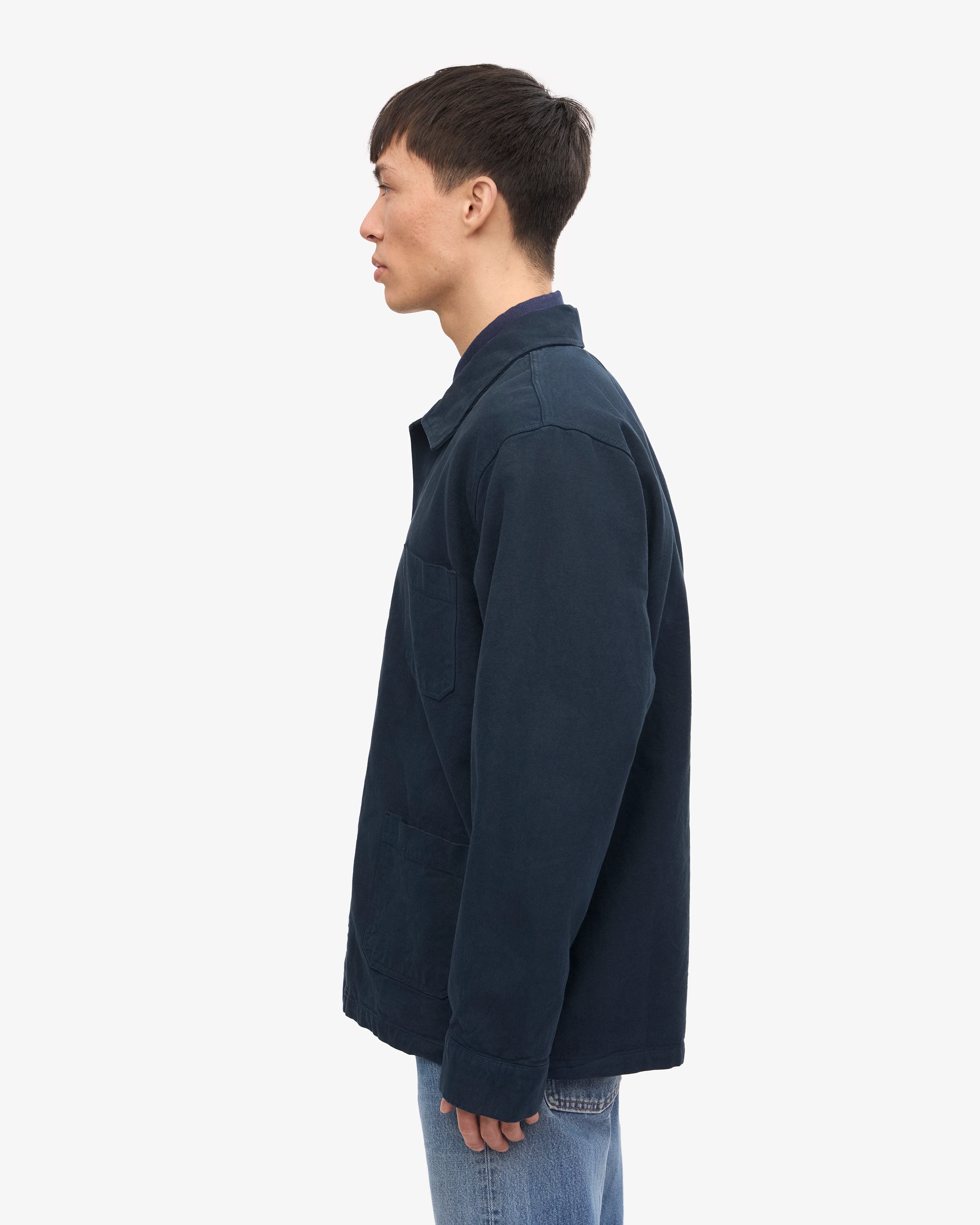 Organic Workwear Jacket - Navy Blue
