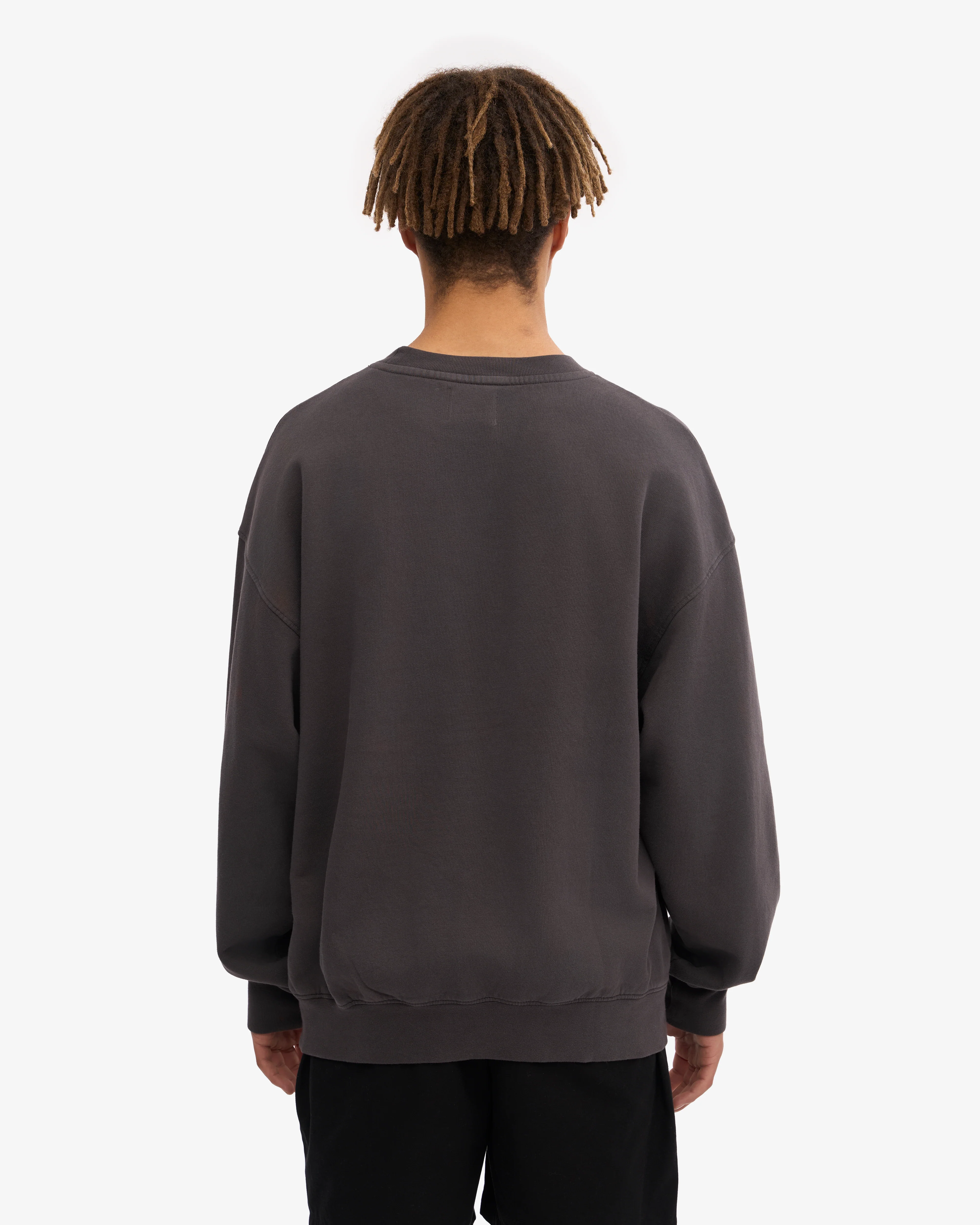 Organic Oversized Crew - Lava Grey