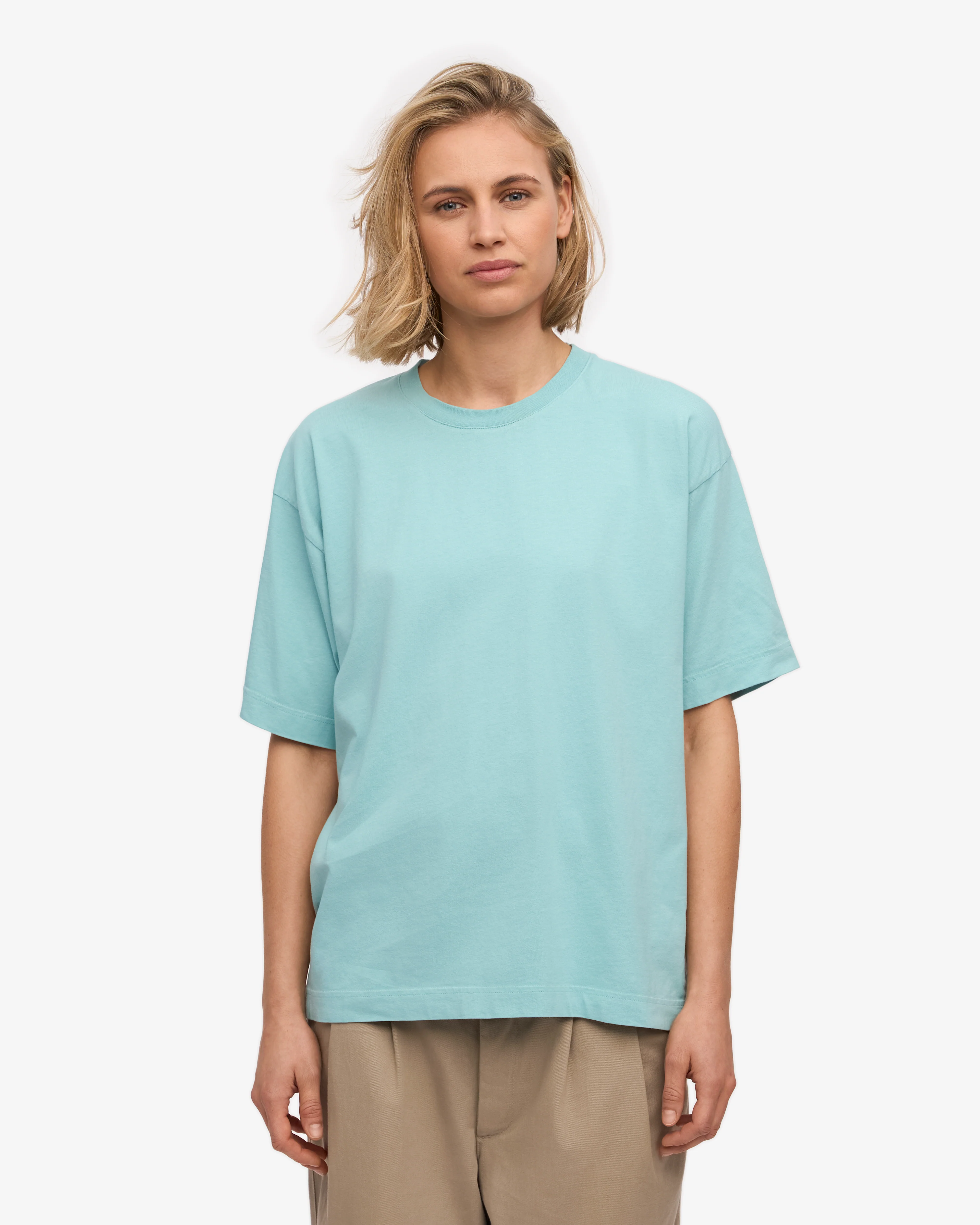 Oversized Organic T-Shirt - Teal Blue