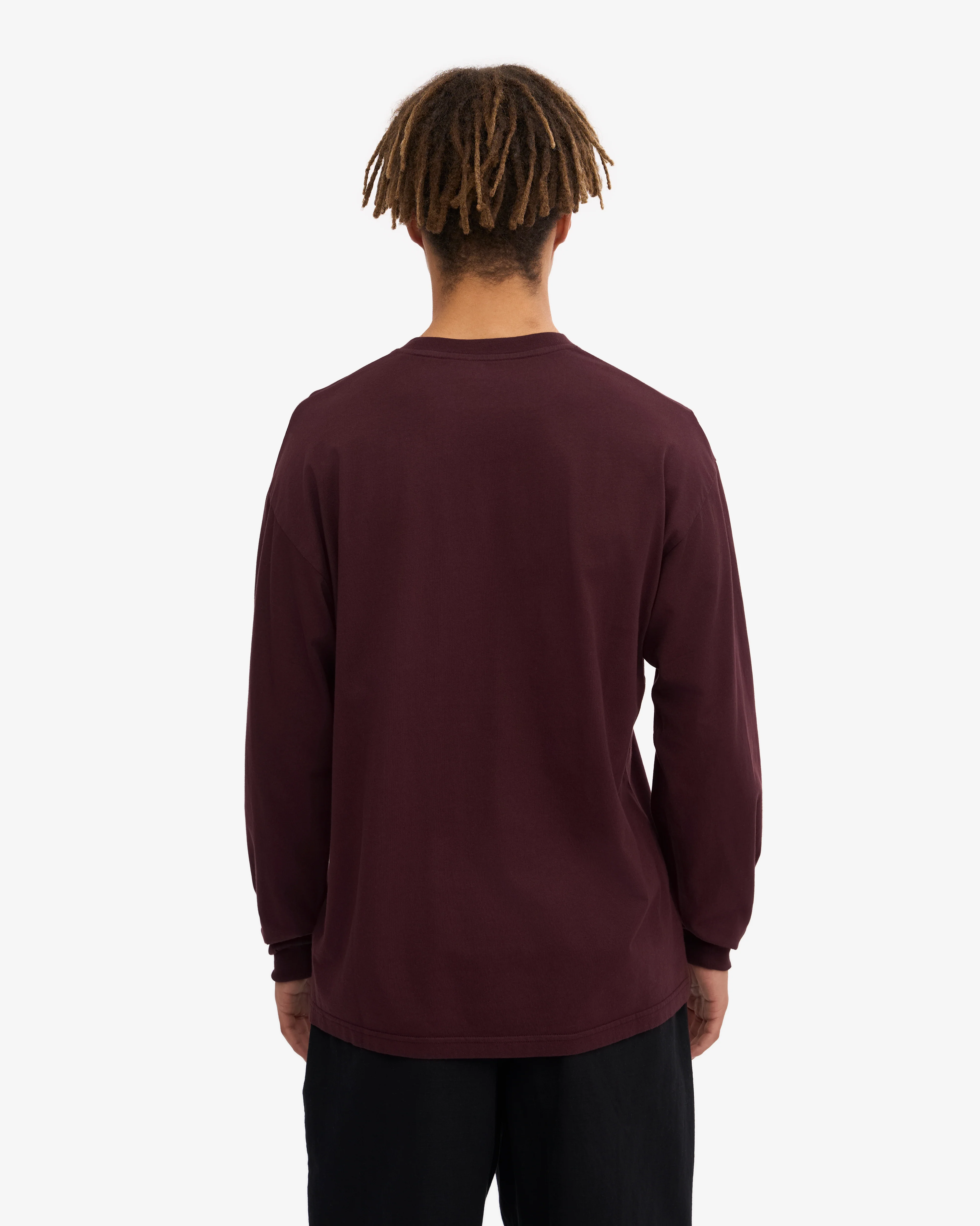 Oversized Organic LS T-Shirt - Oxblood Red
