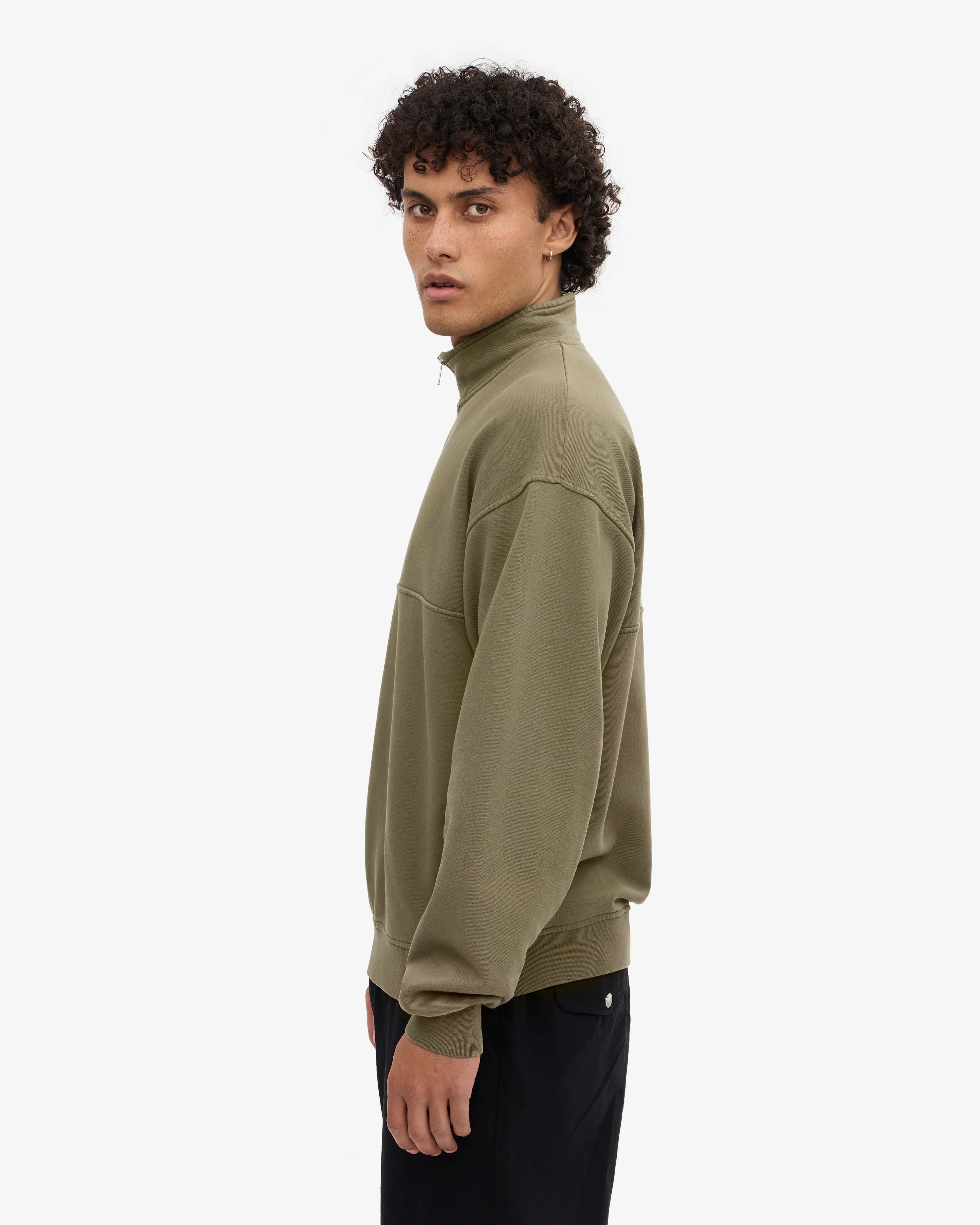 Organic Quarter Zip - Dusty Olive