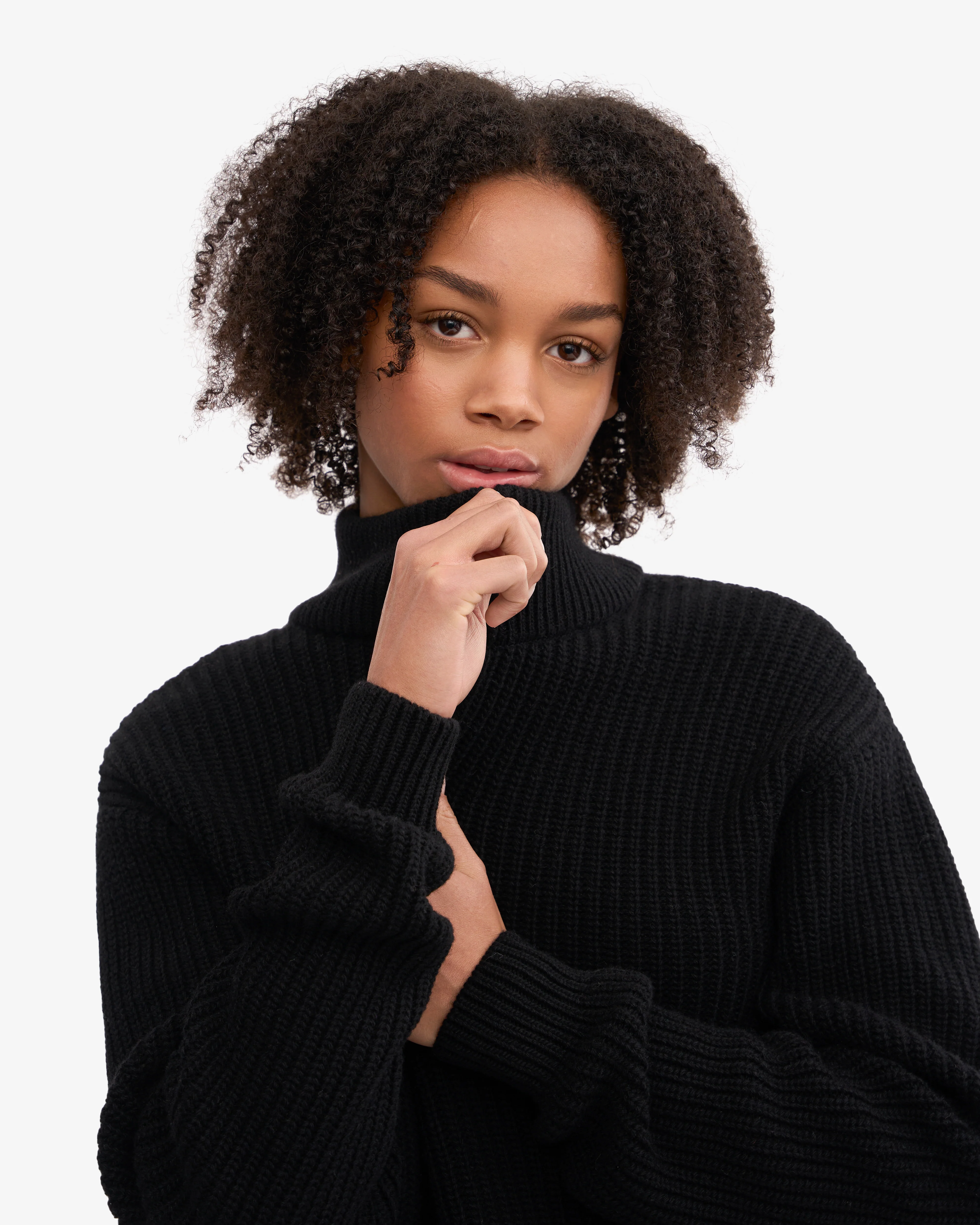 Merino Quarter Zip - Deep Black