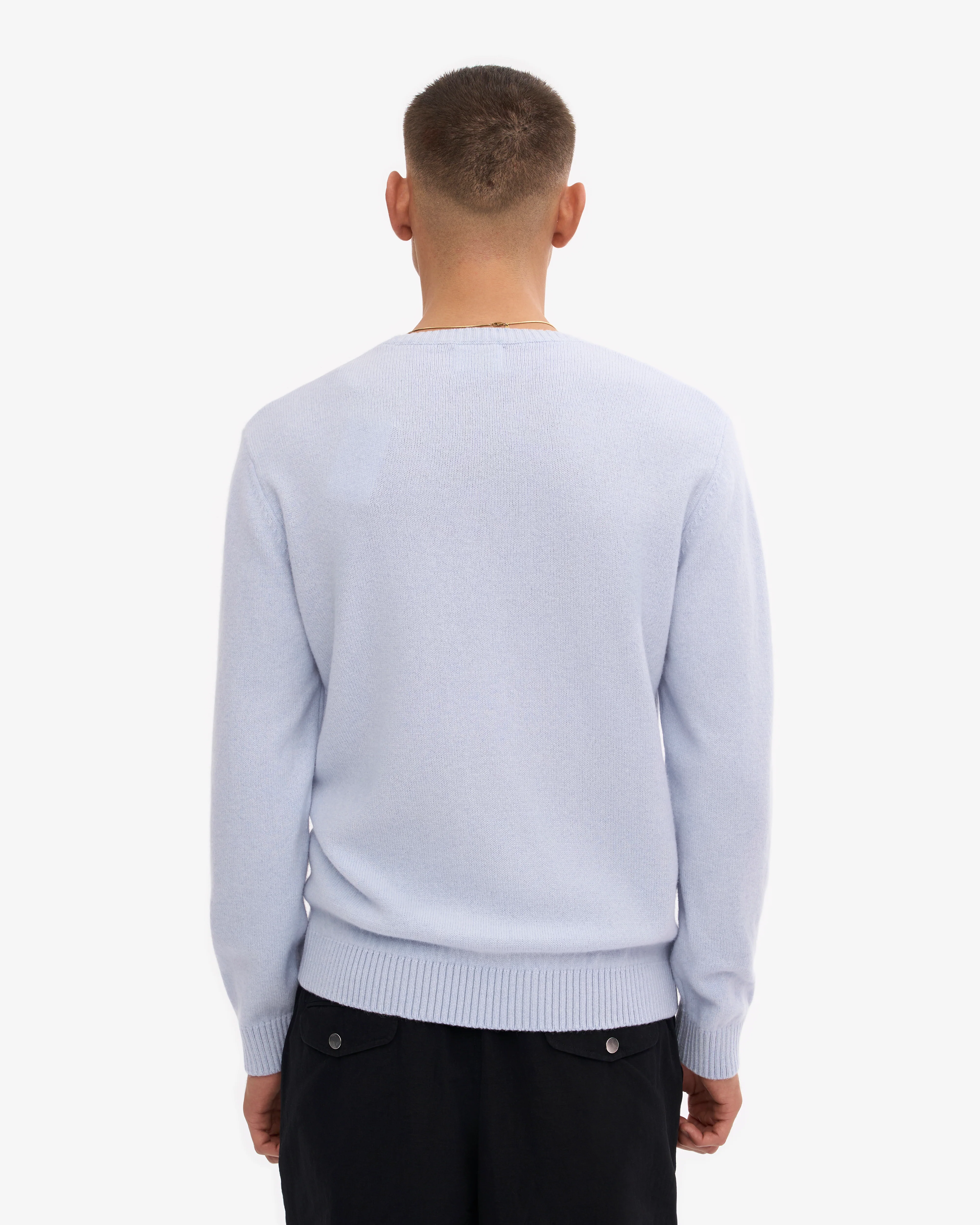 Classic Merino Wool Crew - Polar Blue