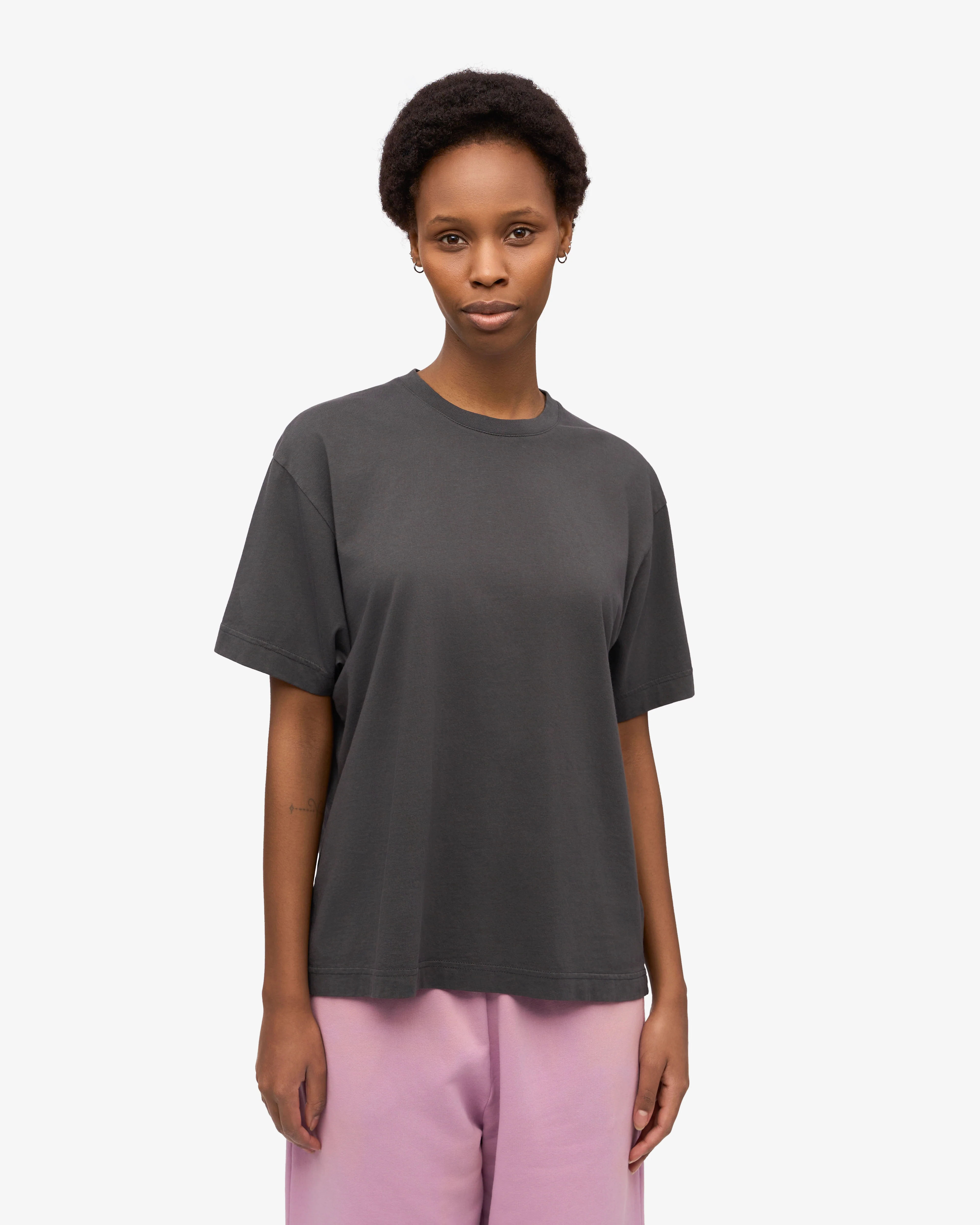 Oversized Organic T-Shirt - Lava Grey