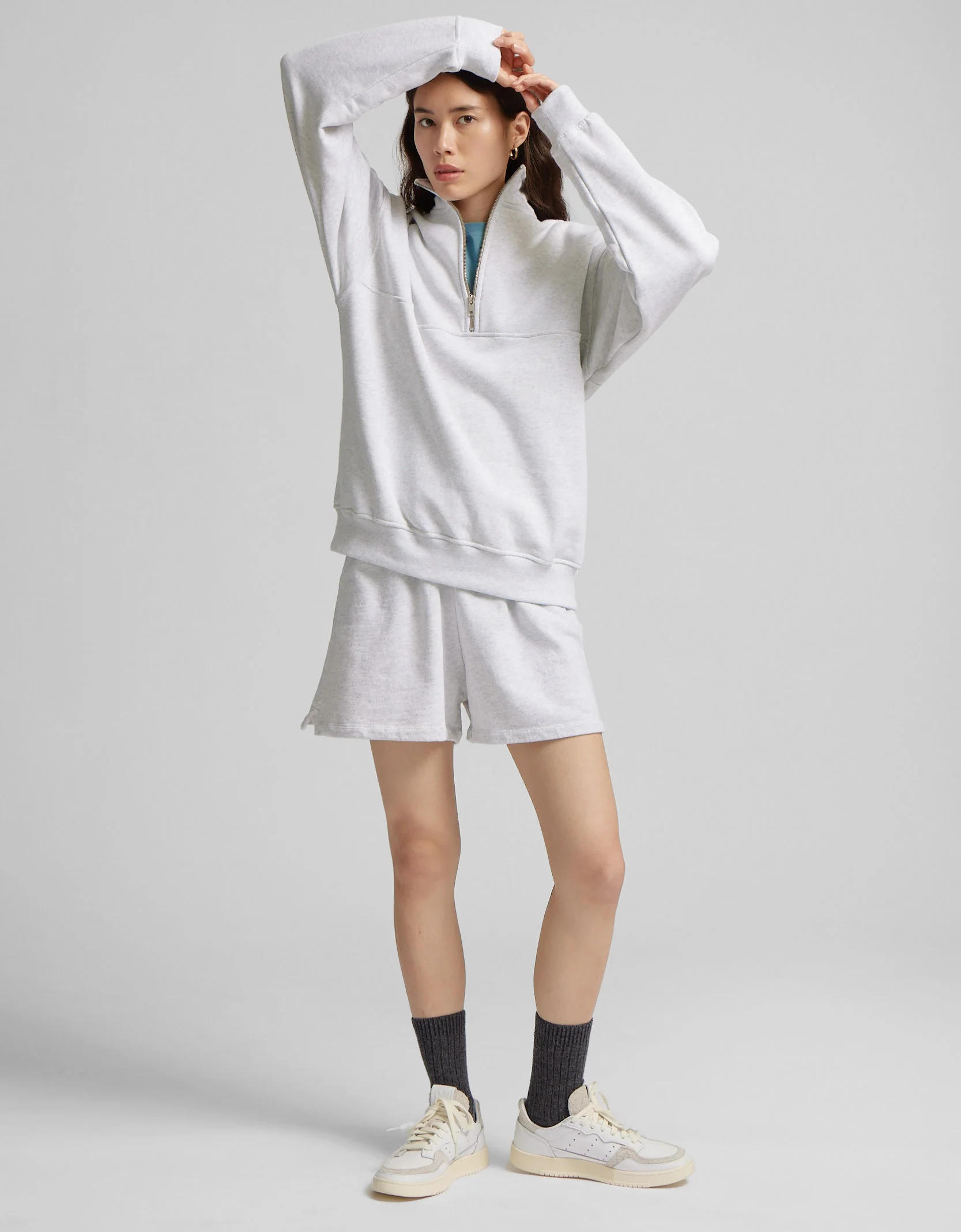 Organic Quarter Zip - Pine Green