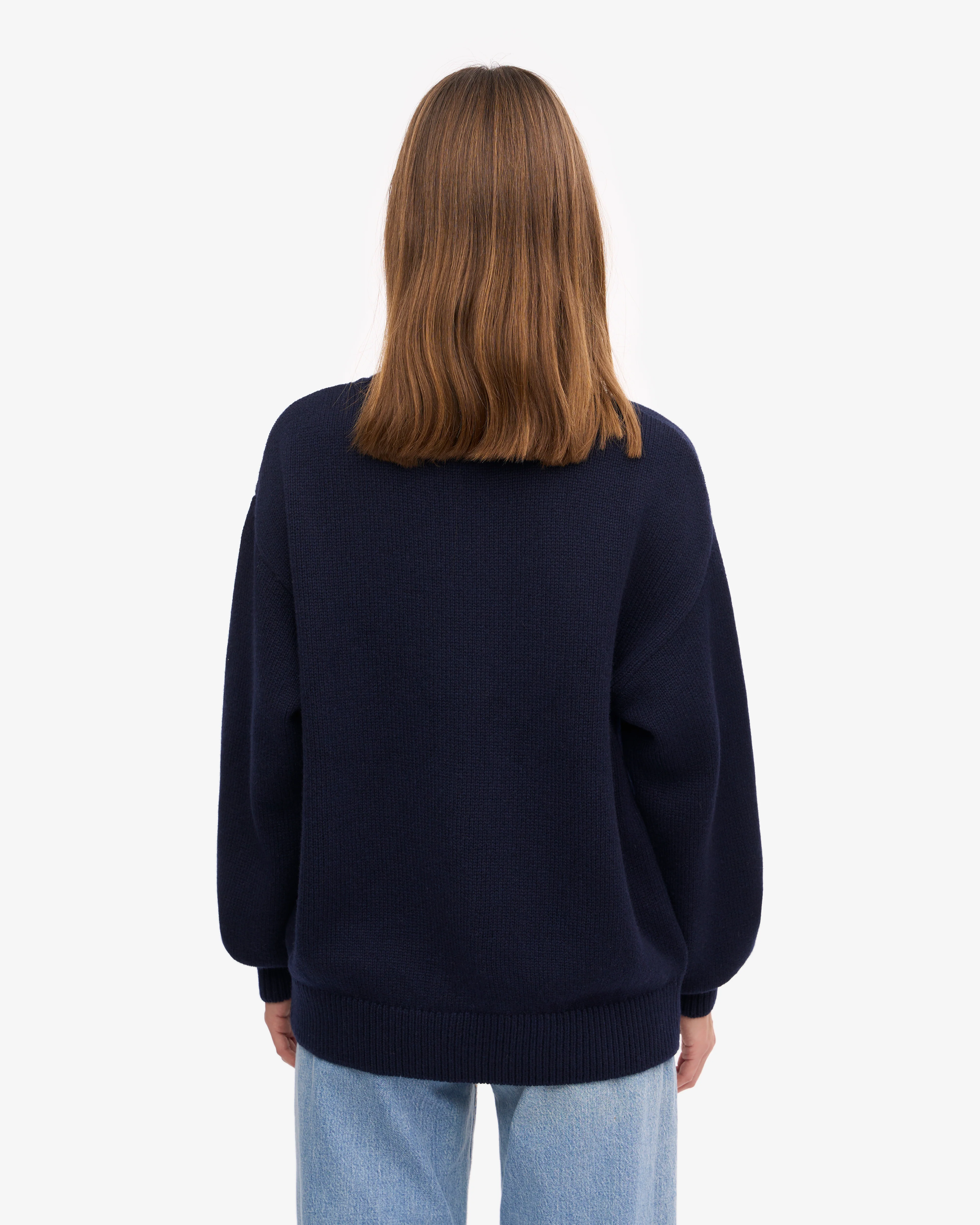 Merino Wool Turtleneck - Navy Blue