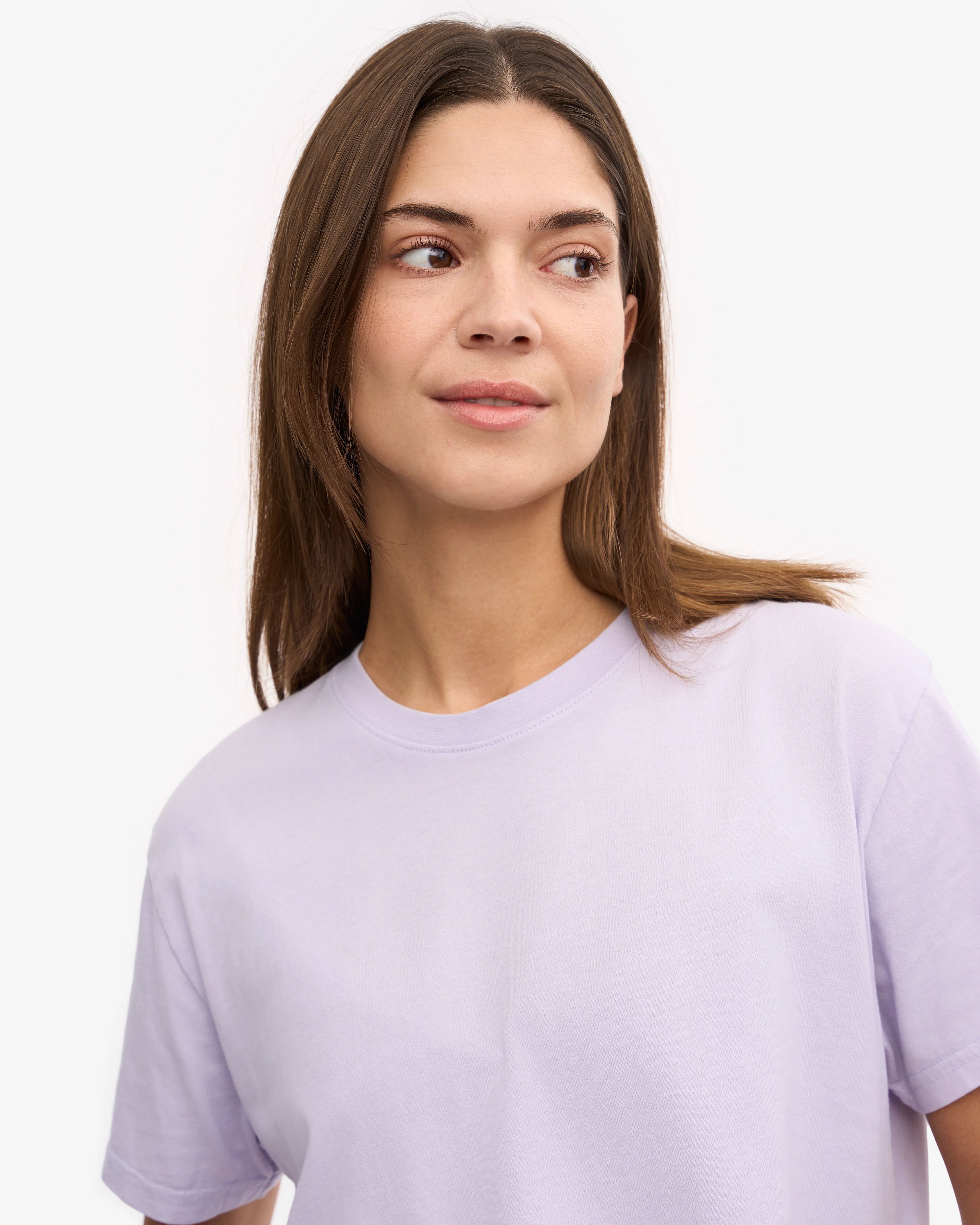 Organic Boxy Crop Tee - Soft Lavender