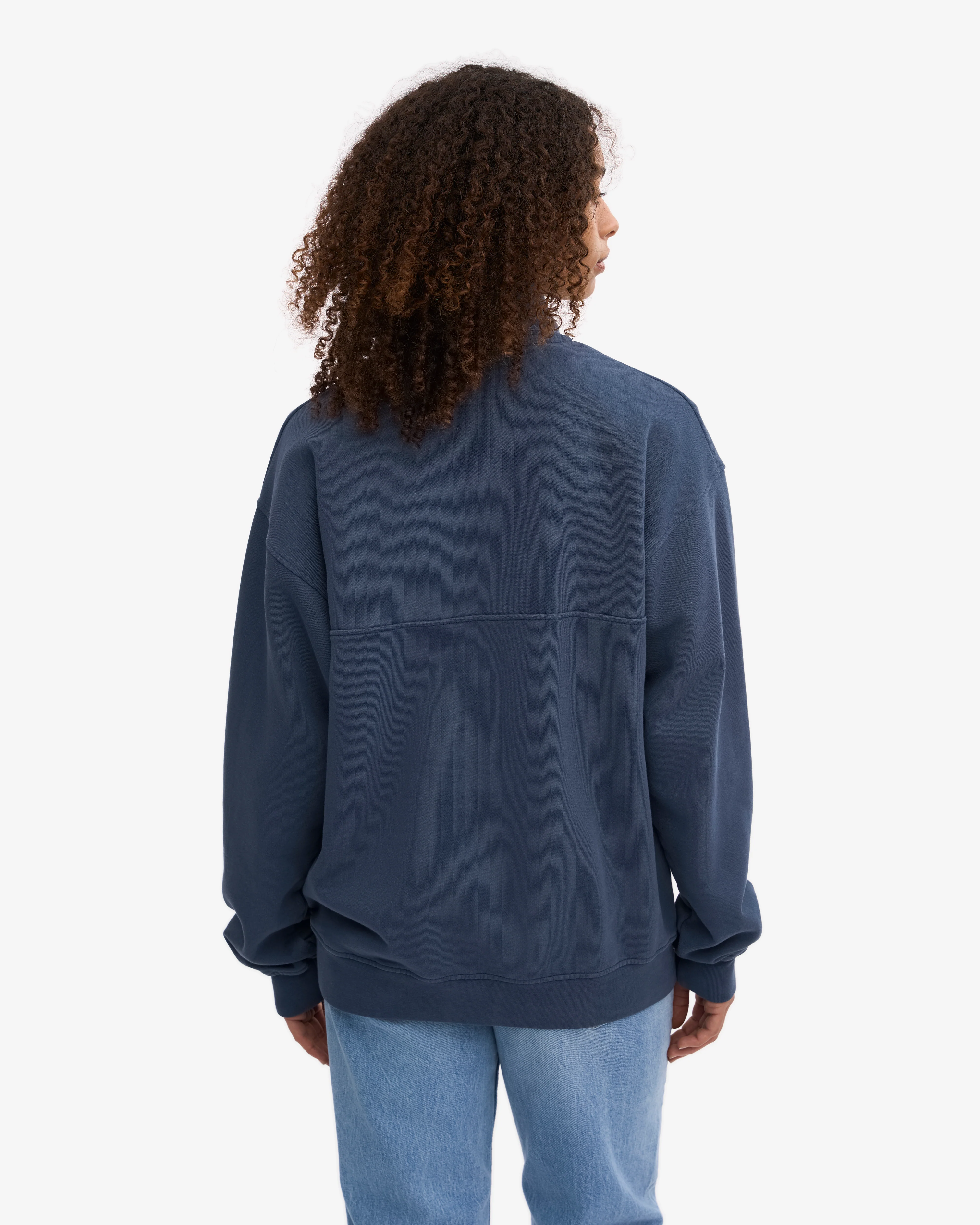 Organic Quarter Zip - Petrol Blue