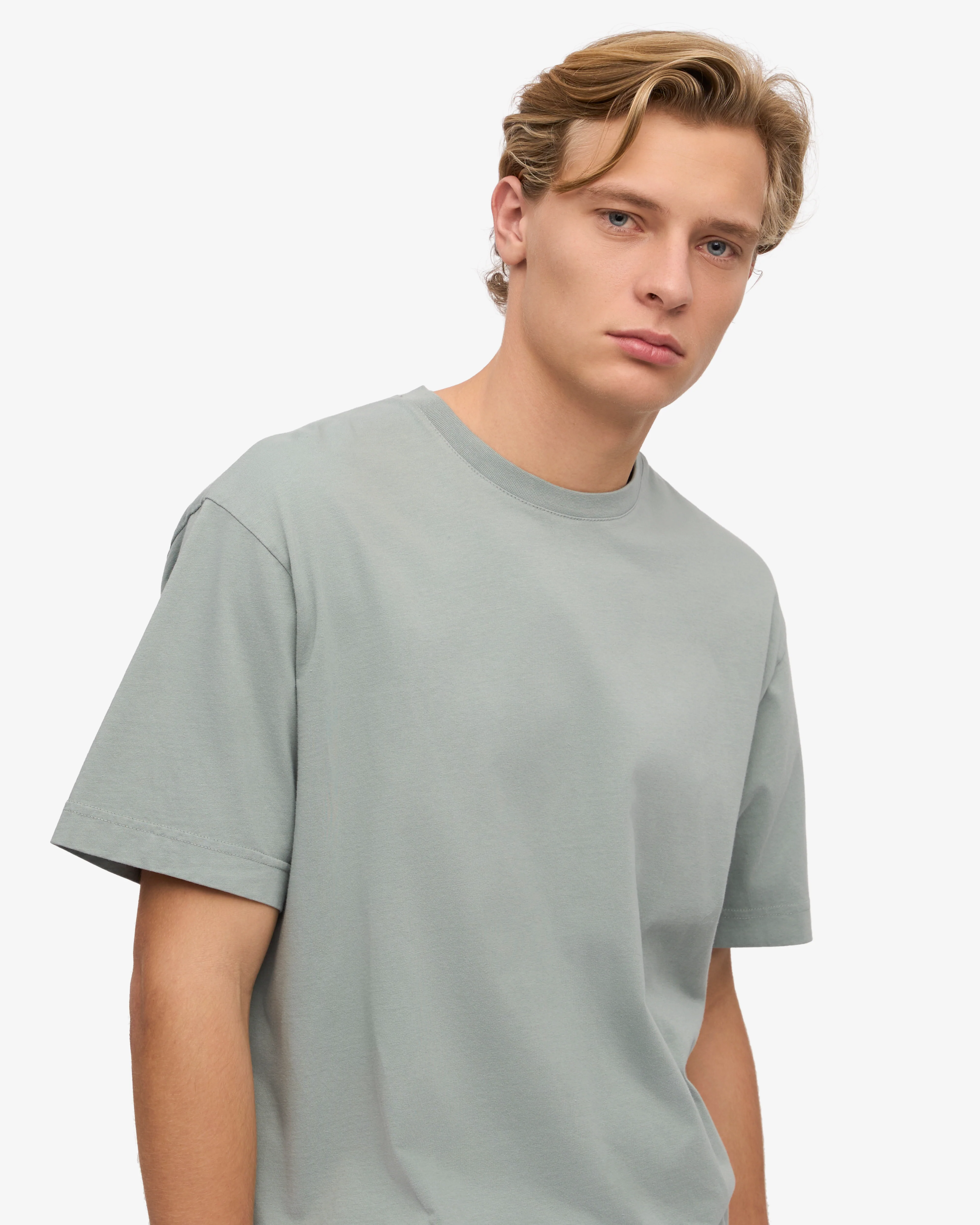 Oversized Organic T-Shirt - Steel Blue