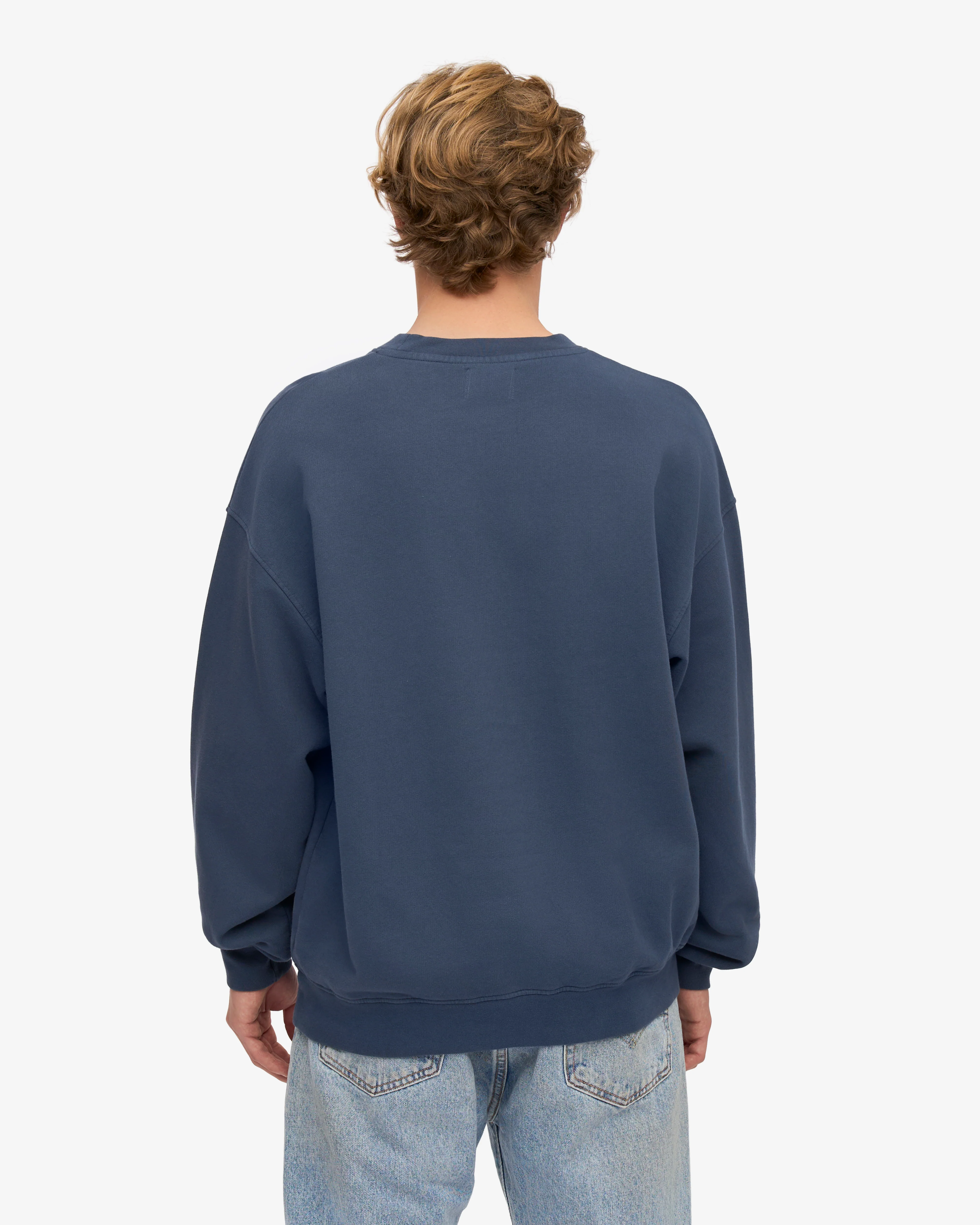 Organic Oversized Crew - Petrol Blue