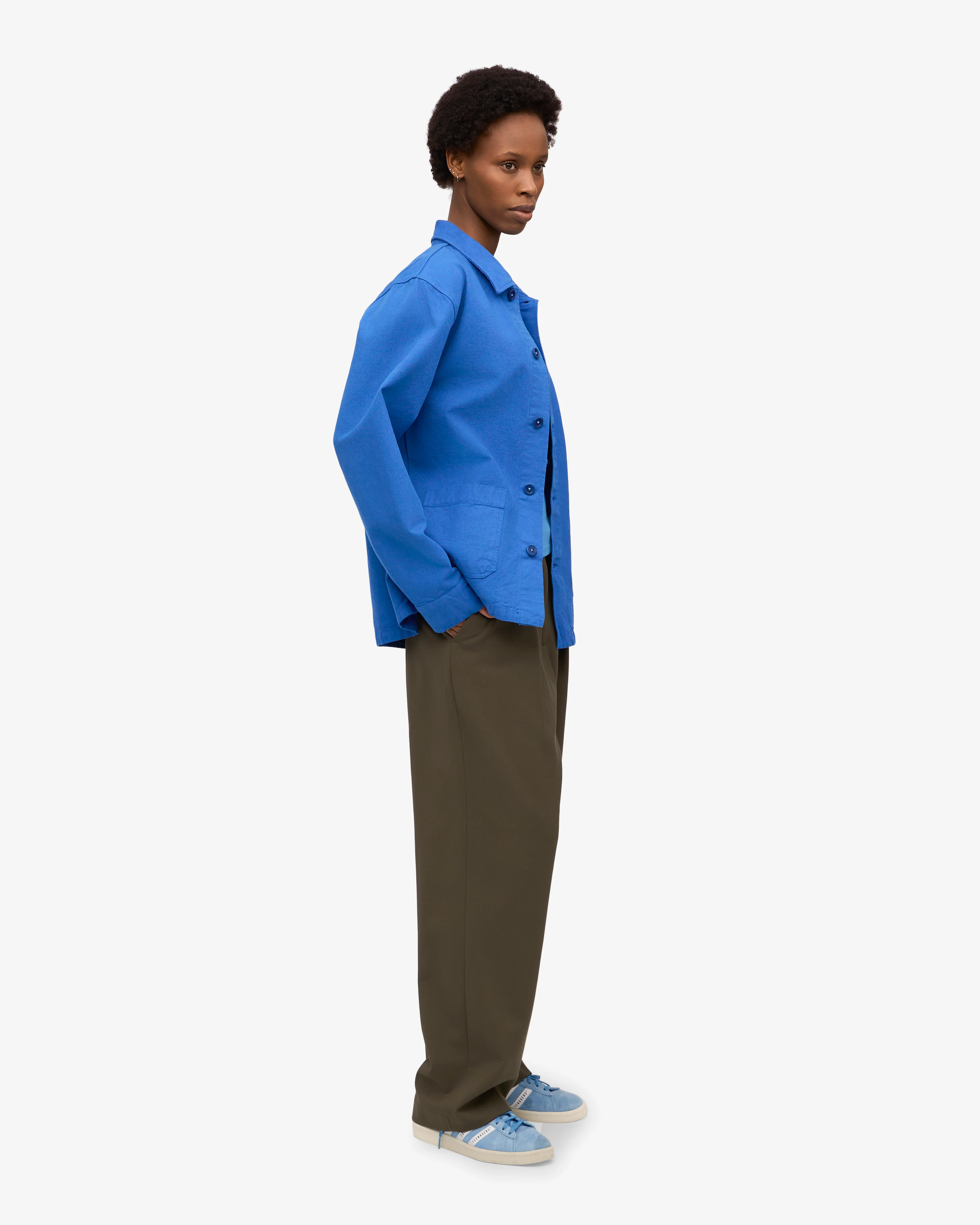 Organic Workwear Jacket - Pacific Blue