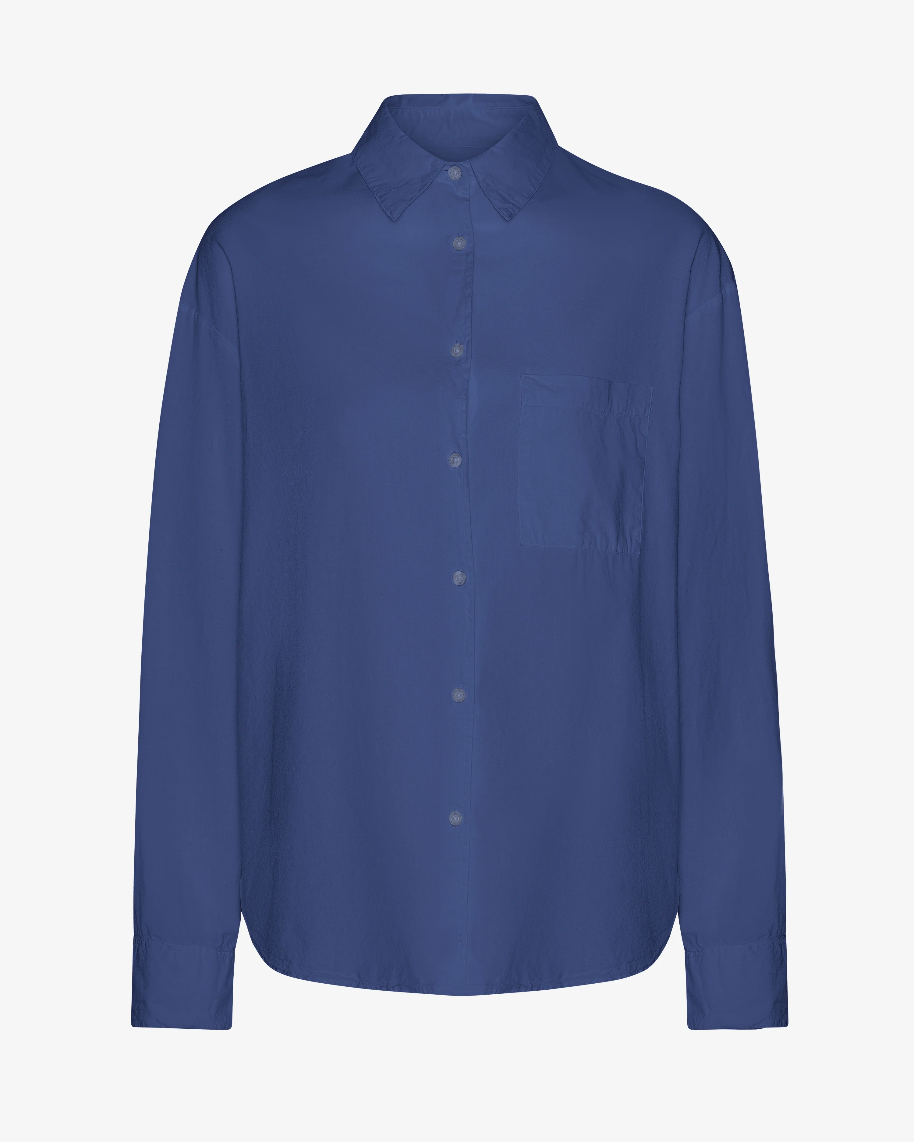 Organic Oversized Shirt - Marine Blue