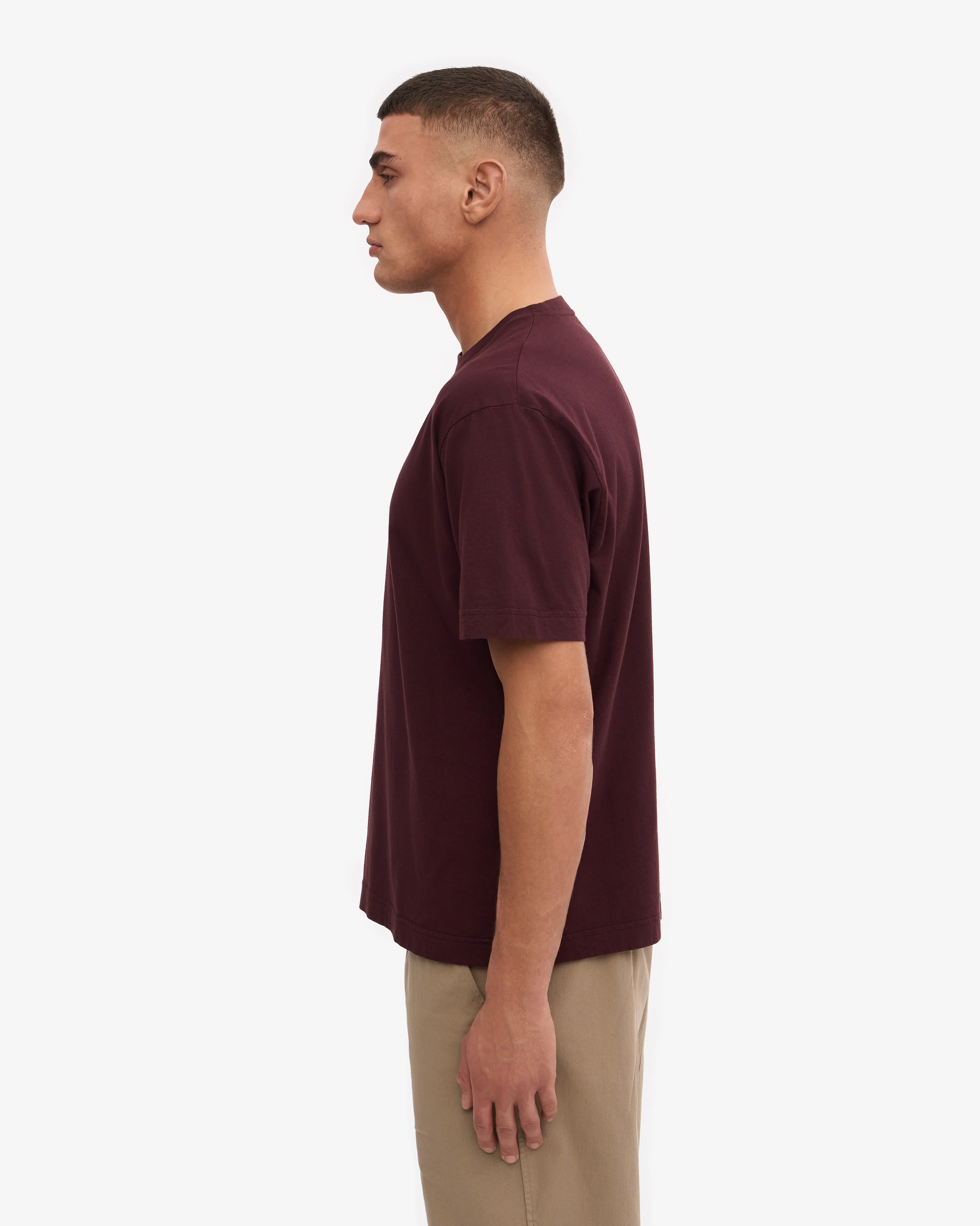 Oversized Organic T-Shirt - Oxblood Red