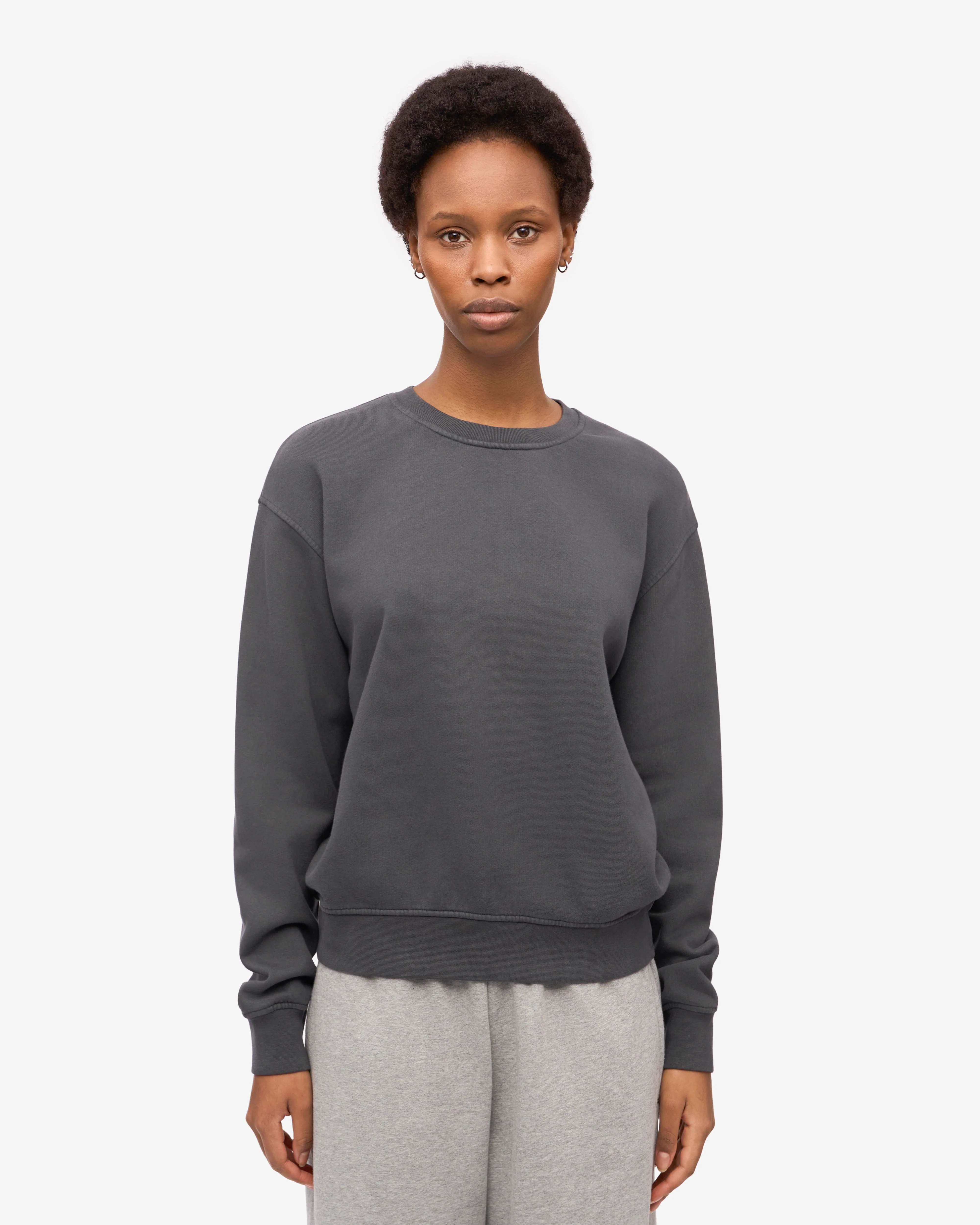 Women Classic Organic Crew - Lava Grey