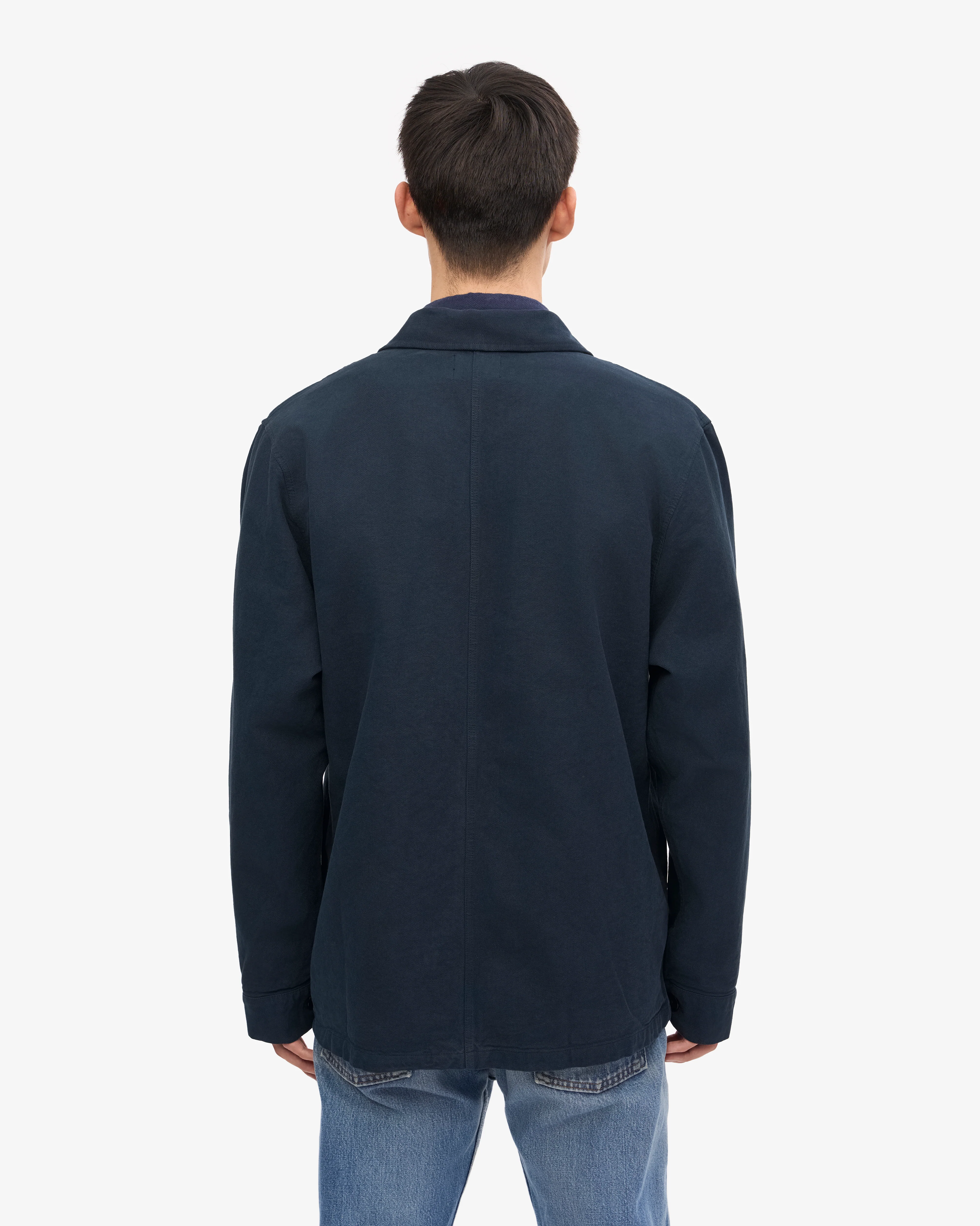 Organic Workwear Jacket - Navy Blue