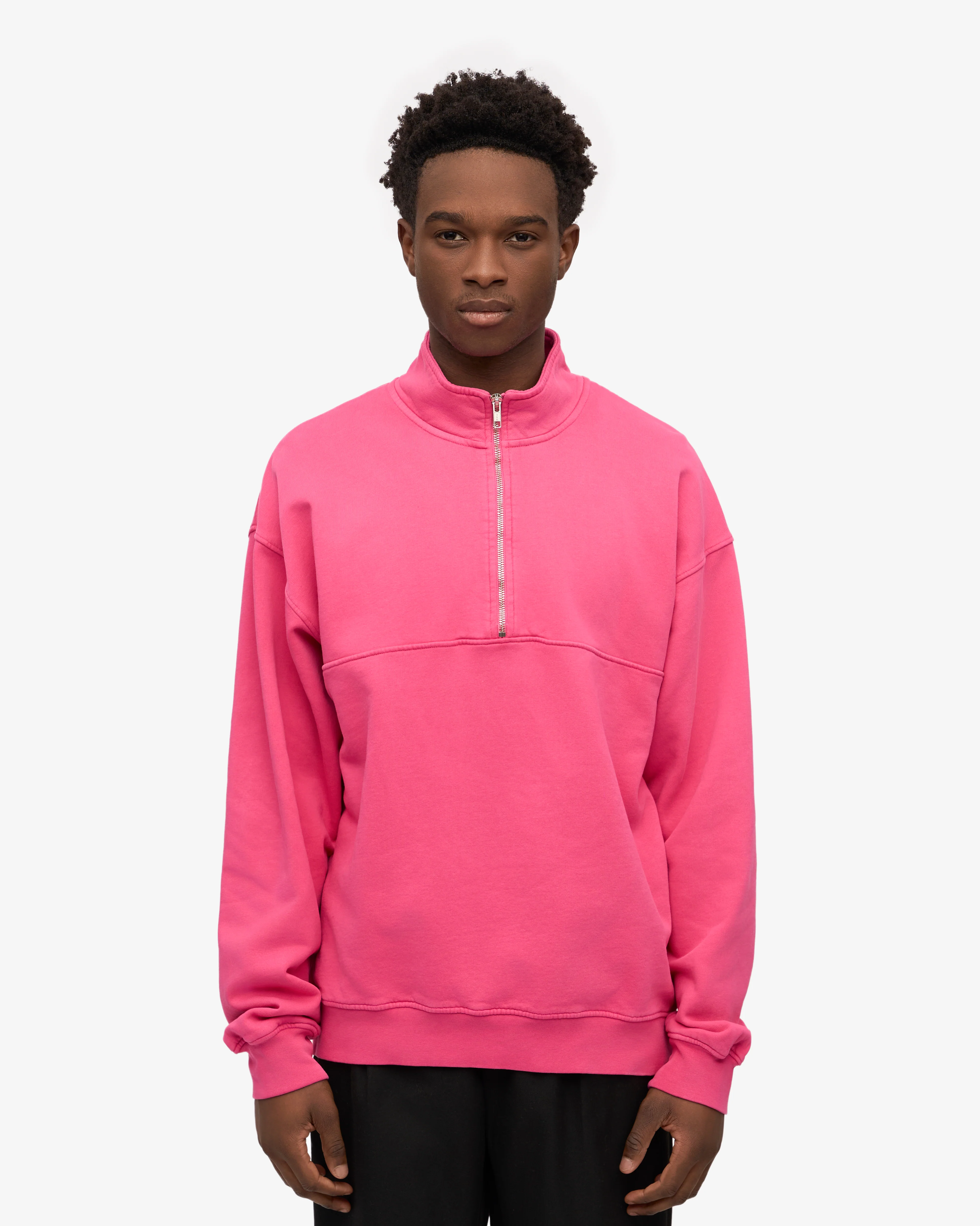 Organic Quarter Zip - Bubblegum Pink