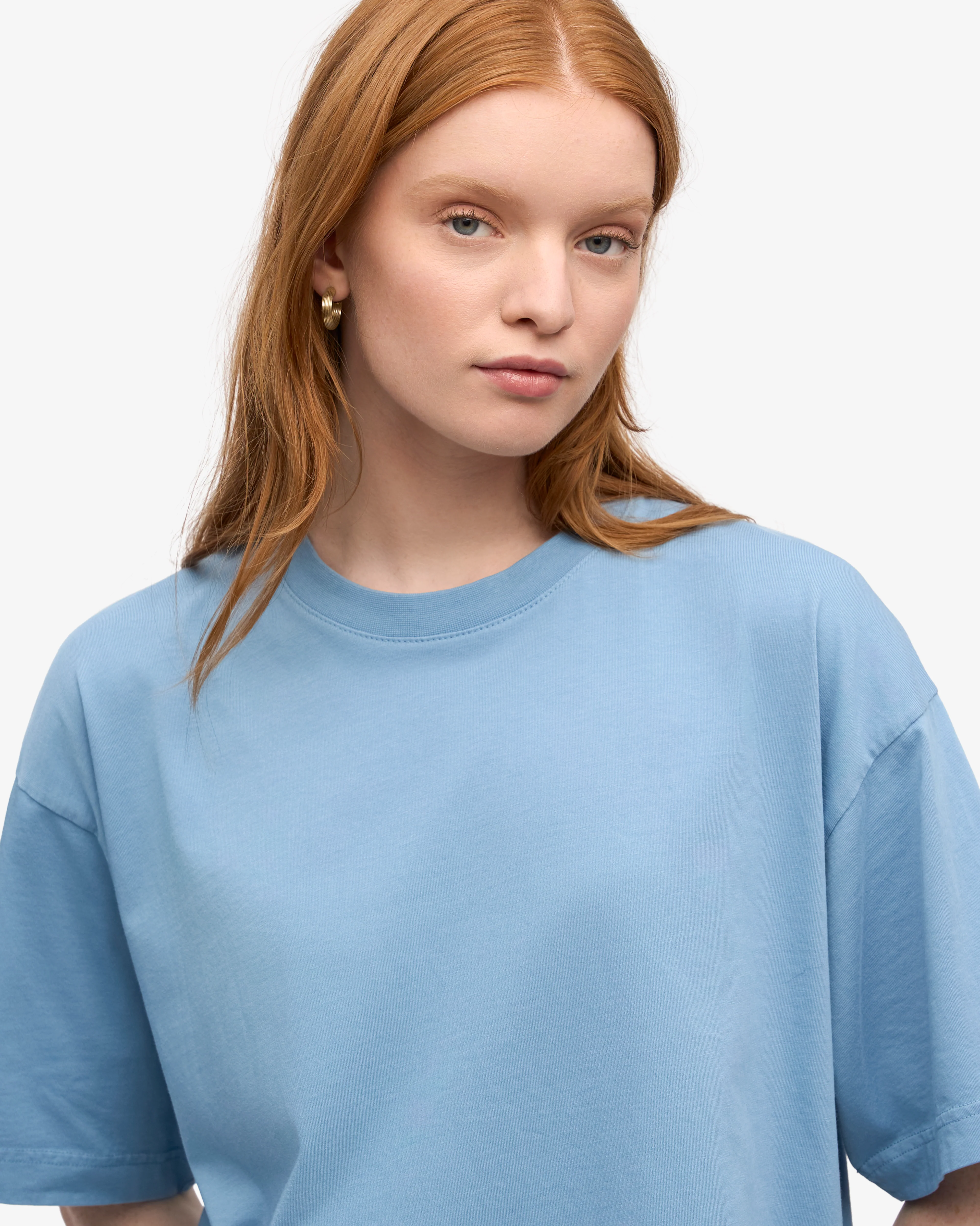 Oversized Organic T-Shirt - Seaside Blue