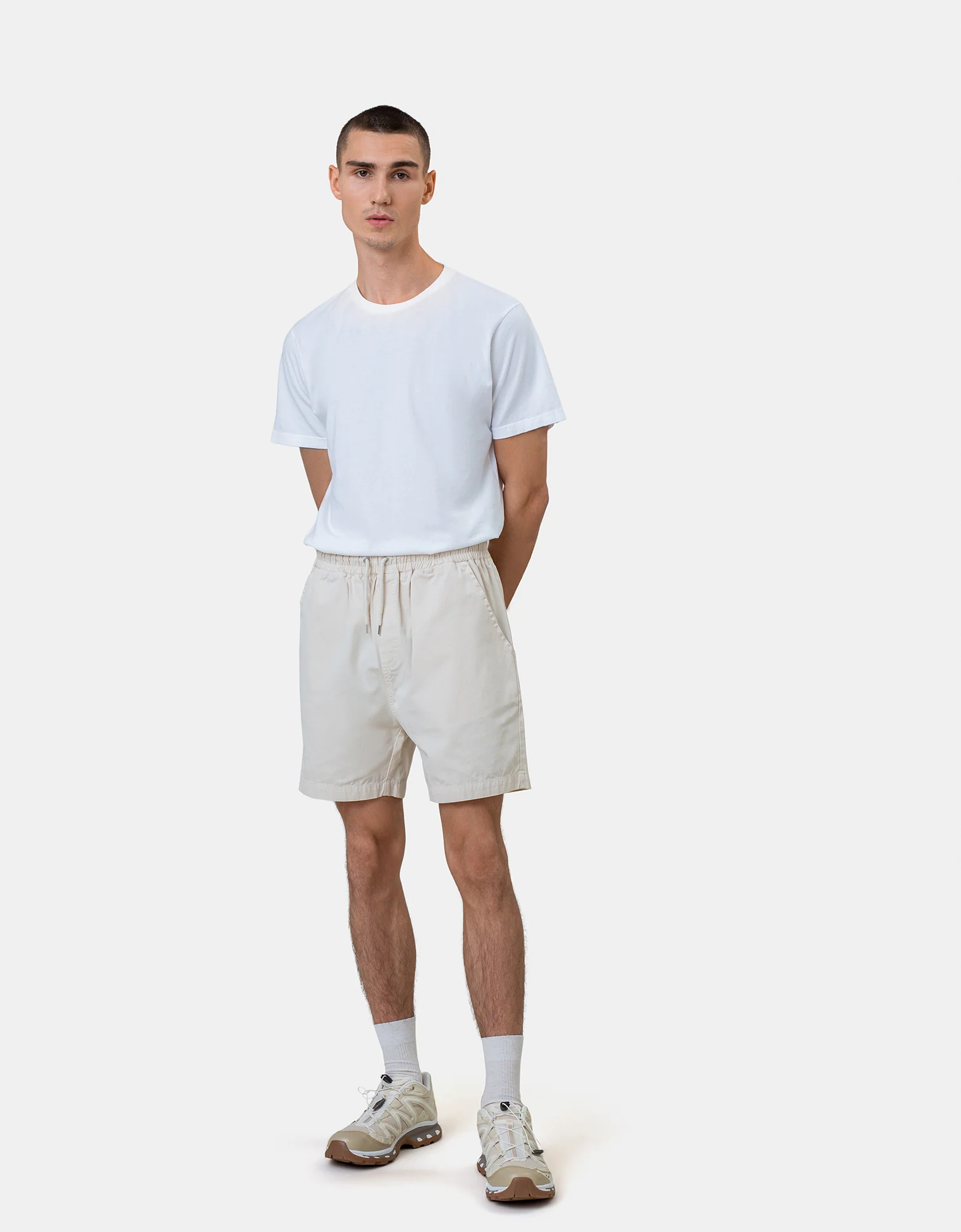 Organic Twill Shorts - Oyster Grey