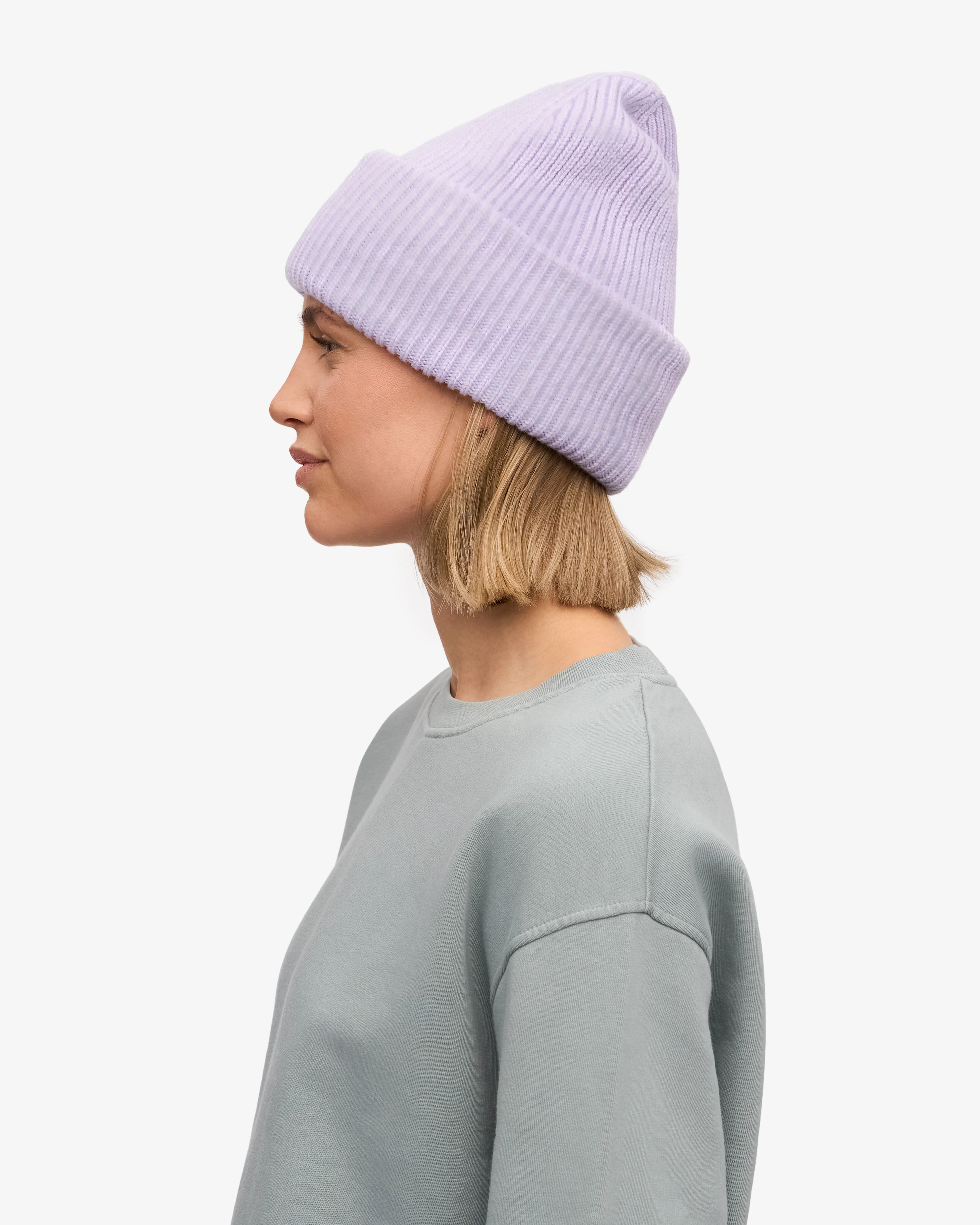 Merino Wool Hat - Soft Lavender