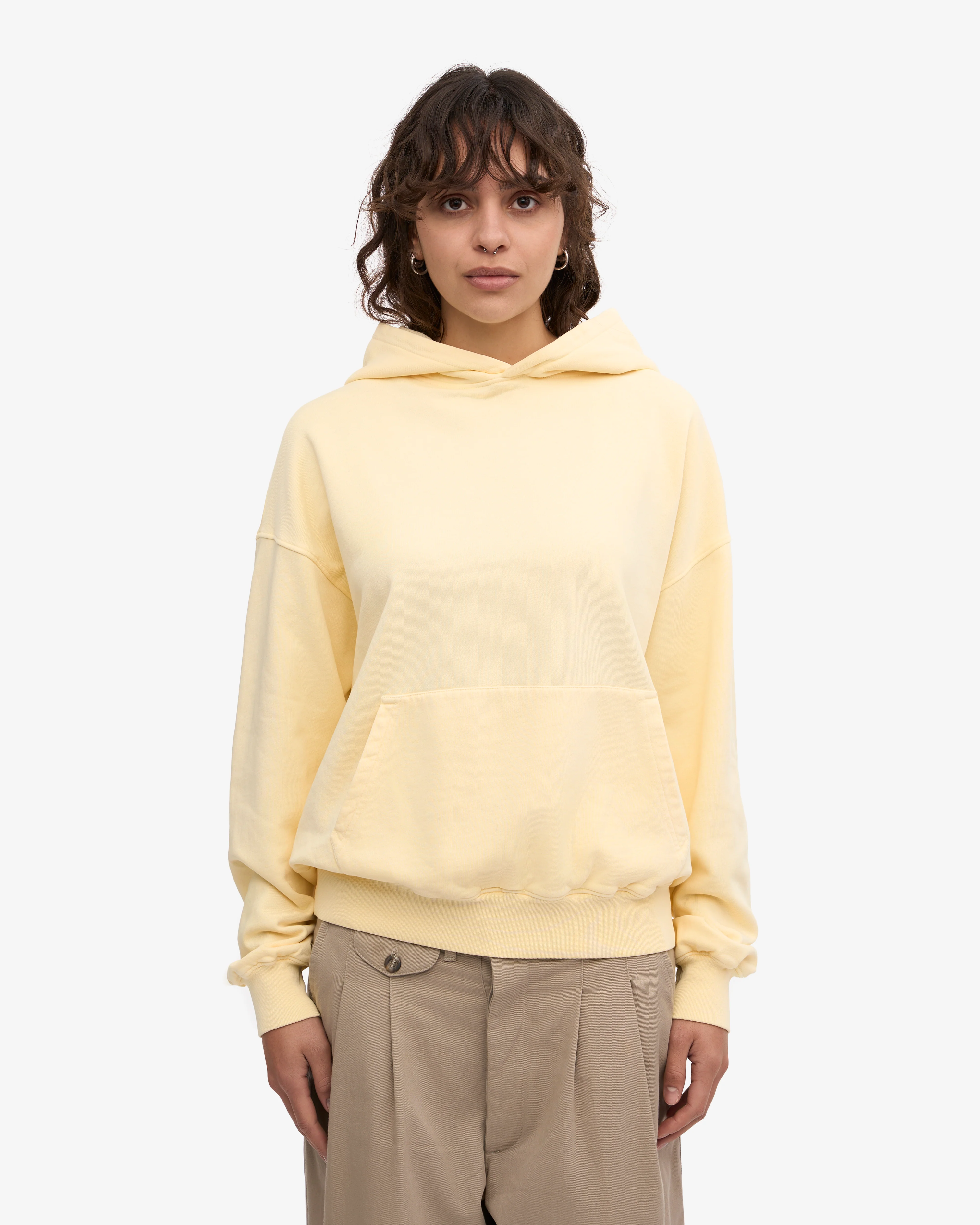 Organic Oversized Hood - Soft Yellow