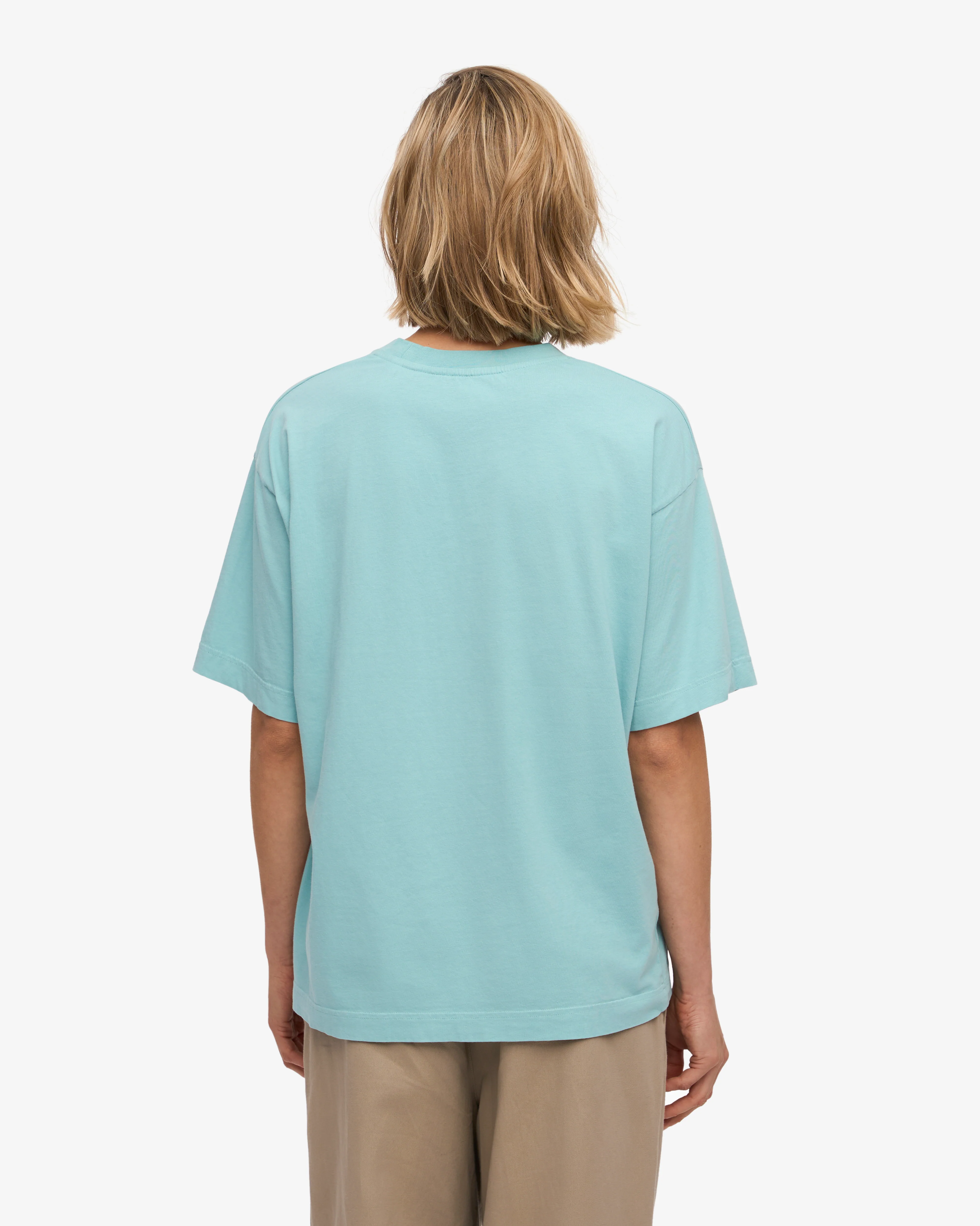 Oversized Organic T-Shirt - Teal Blue