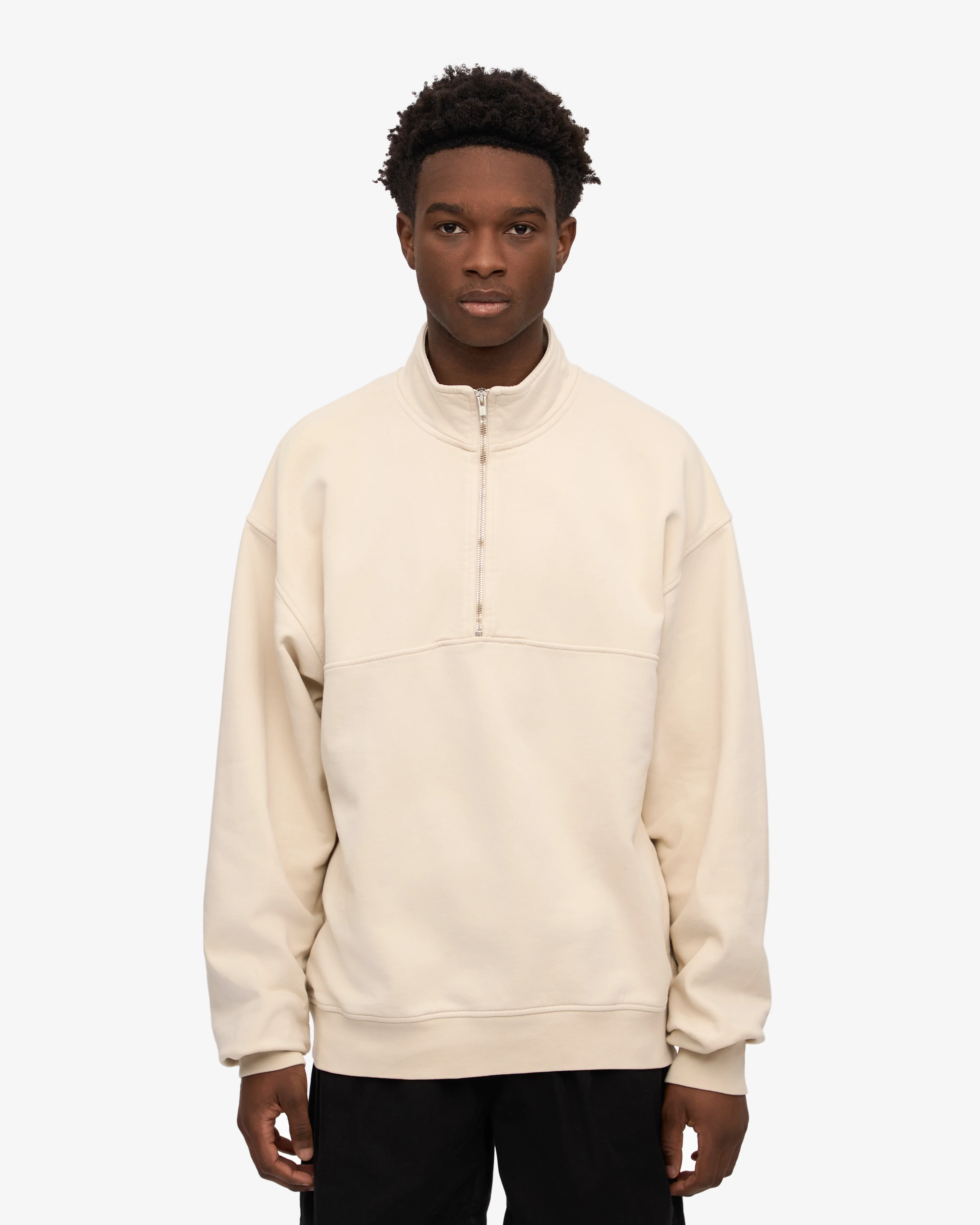 Organic Quarter Zip - Ivory White