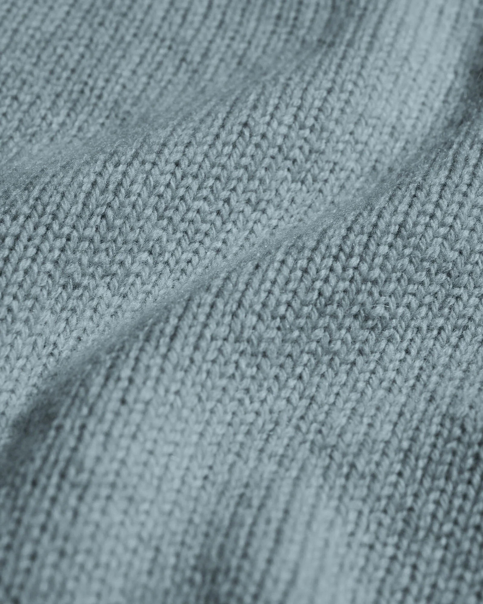 Oversized Merino Wool Crew - Stone Blue