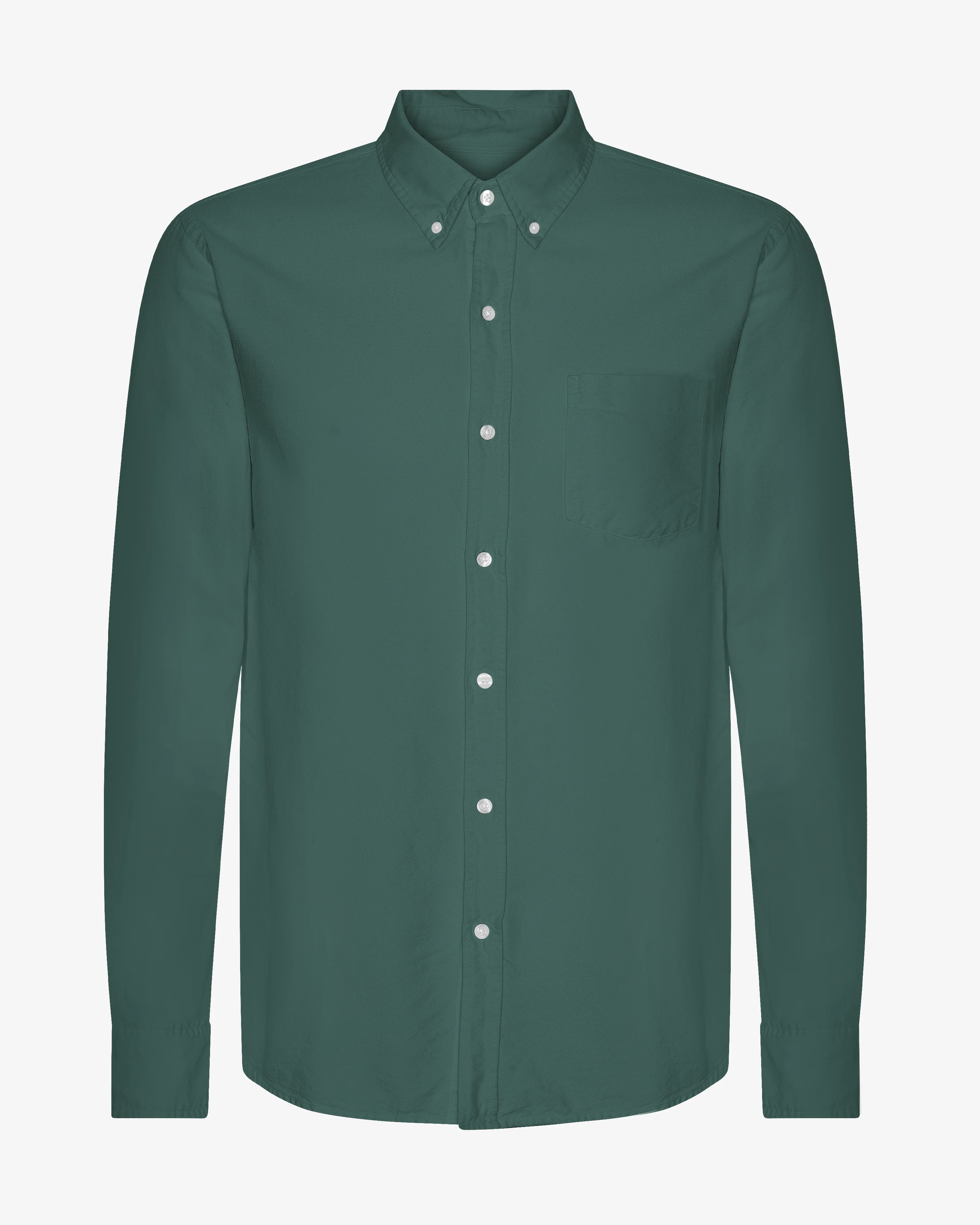 Organic Button Down Shirt - Emerald Green