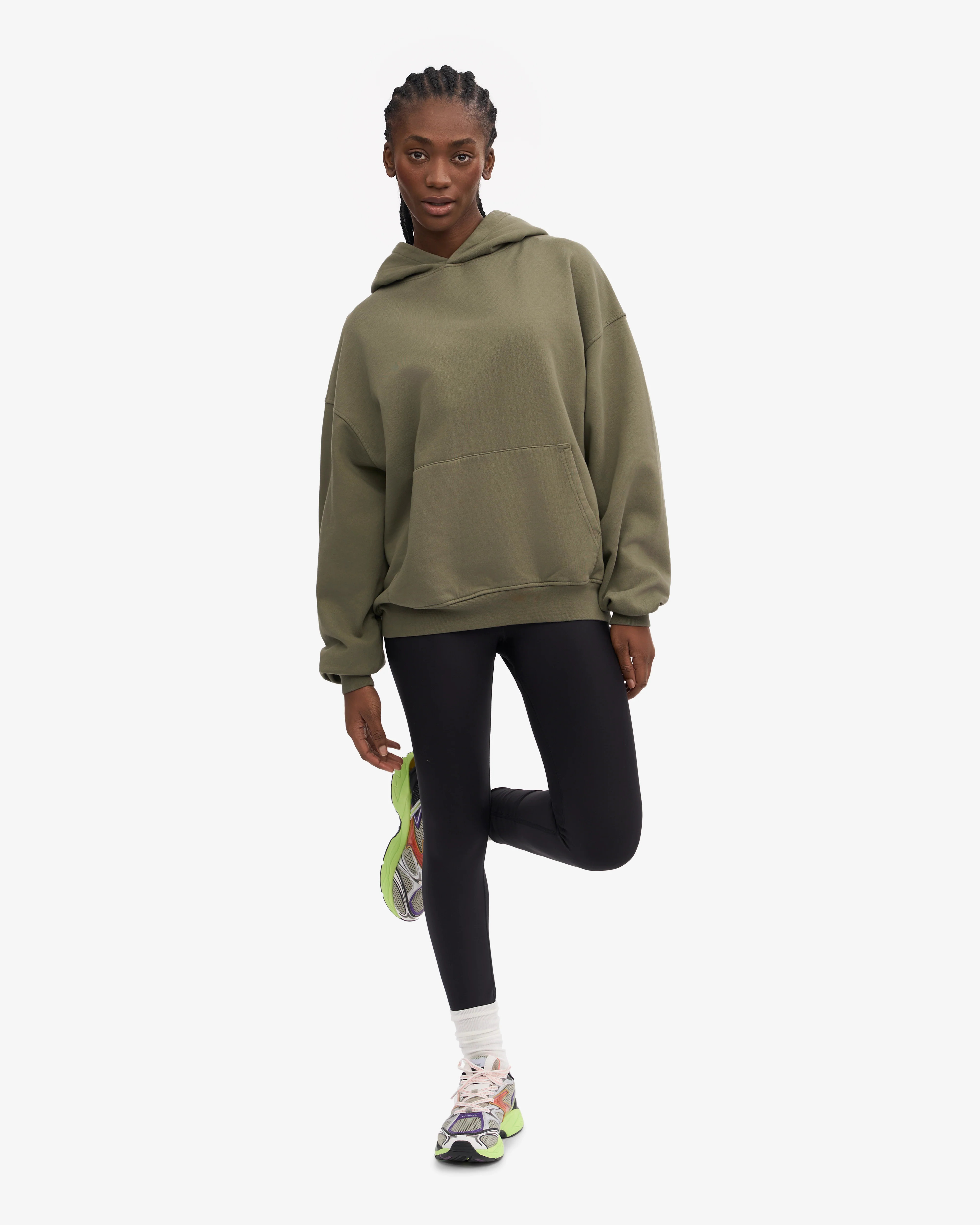 Organic Oversized Hood - Dusty Olive