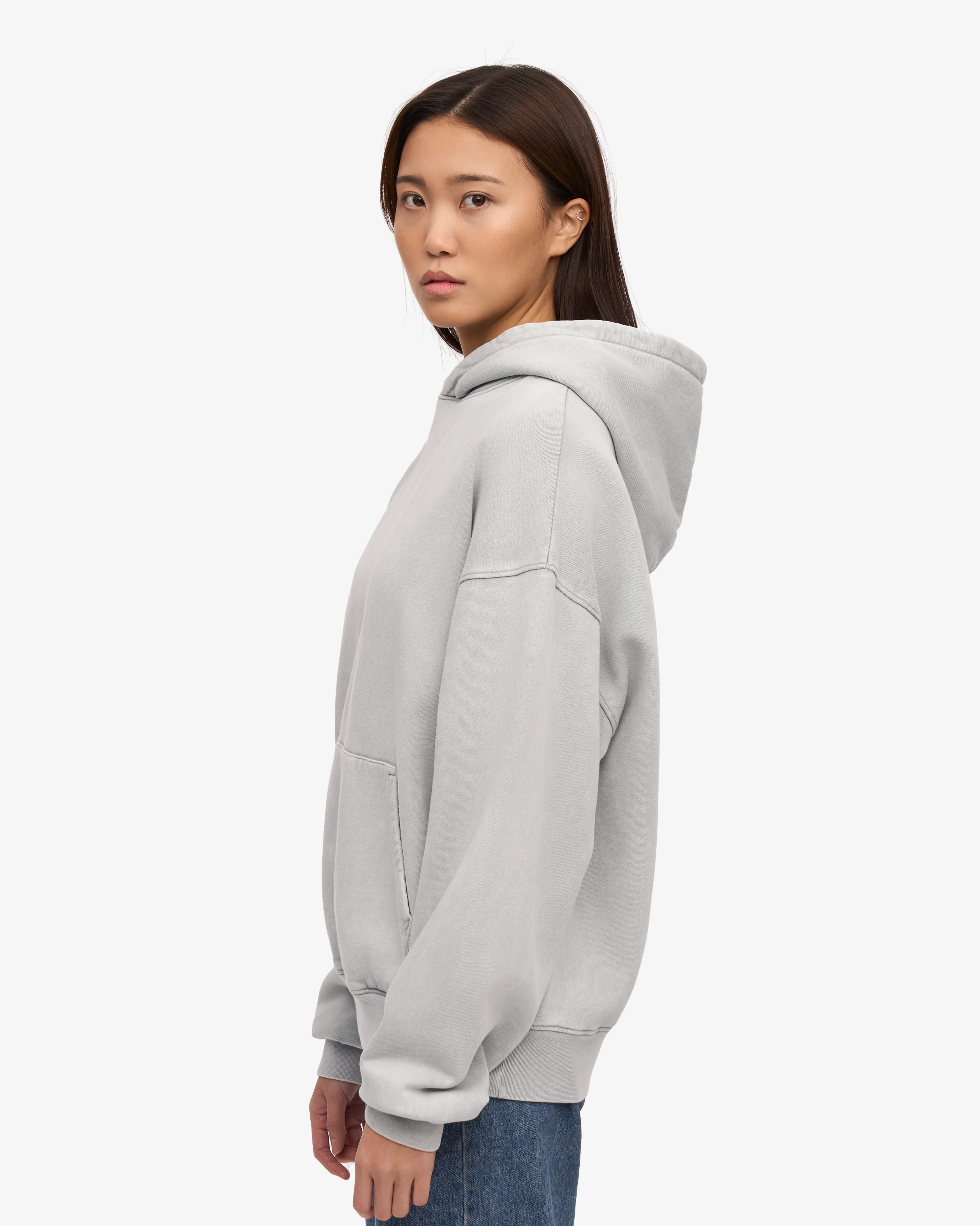 Organic Oversized Hood - Faded Grey