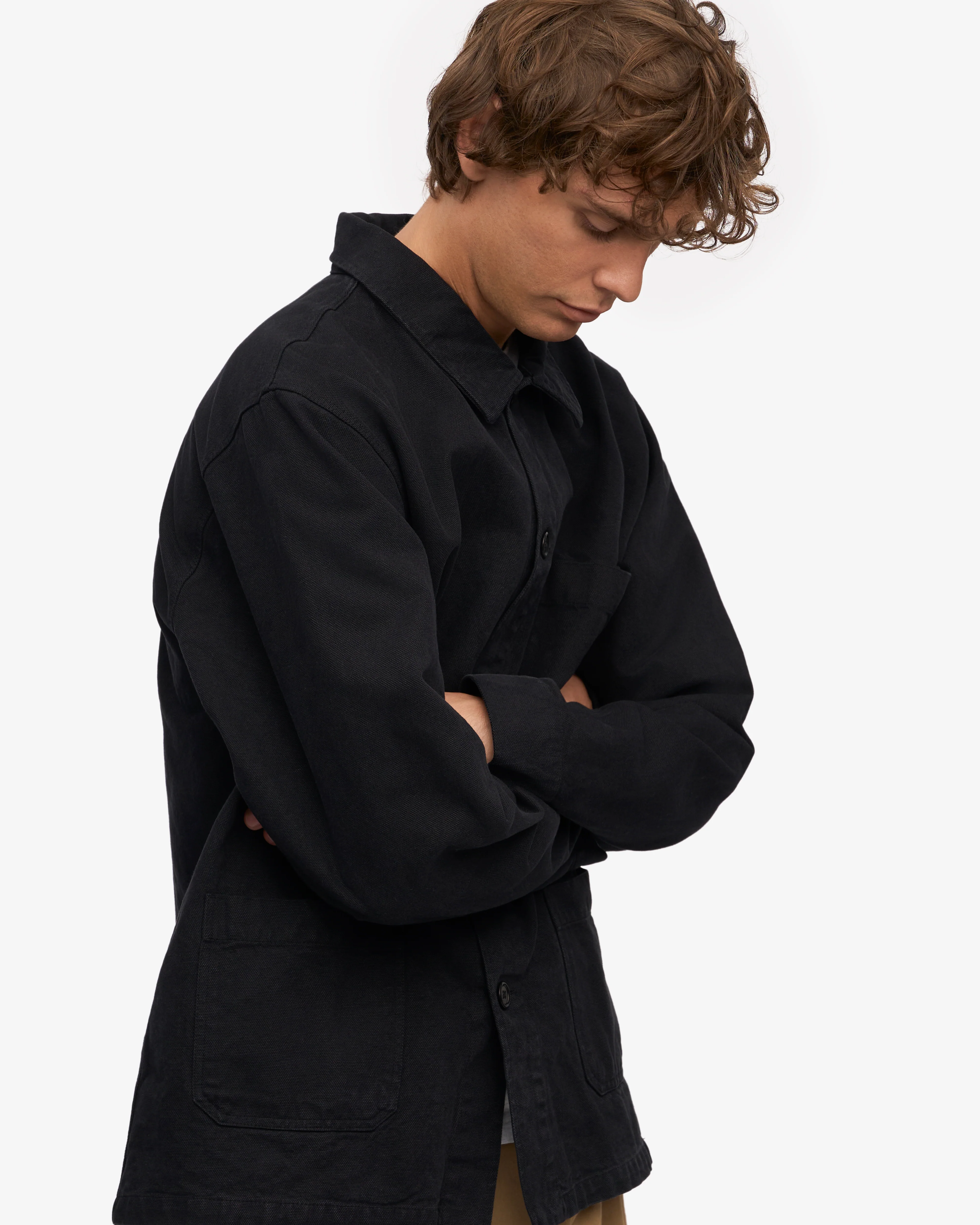 Organic Workwear Jacket - Deep Black