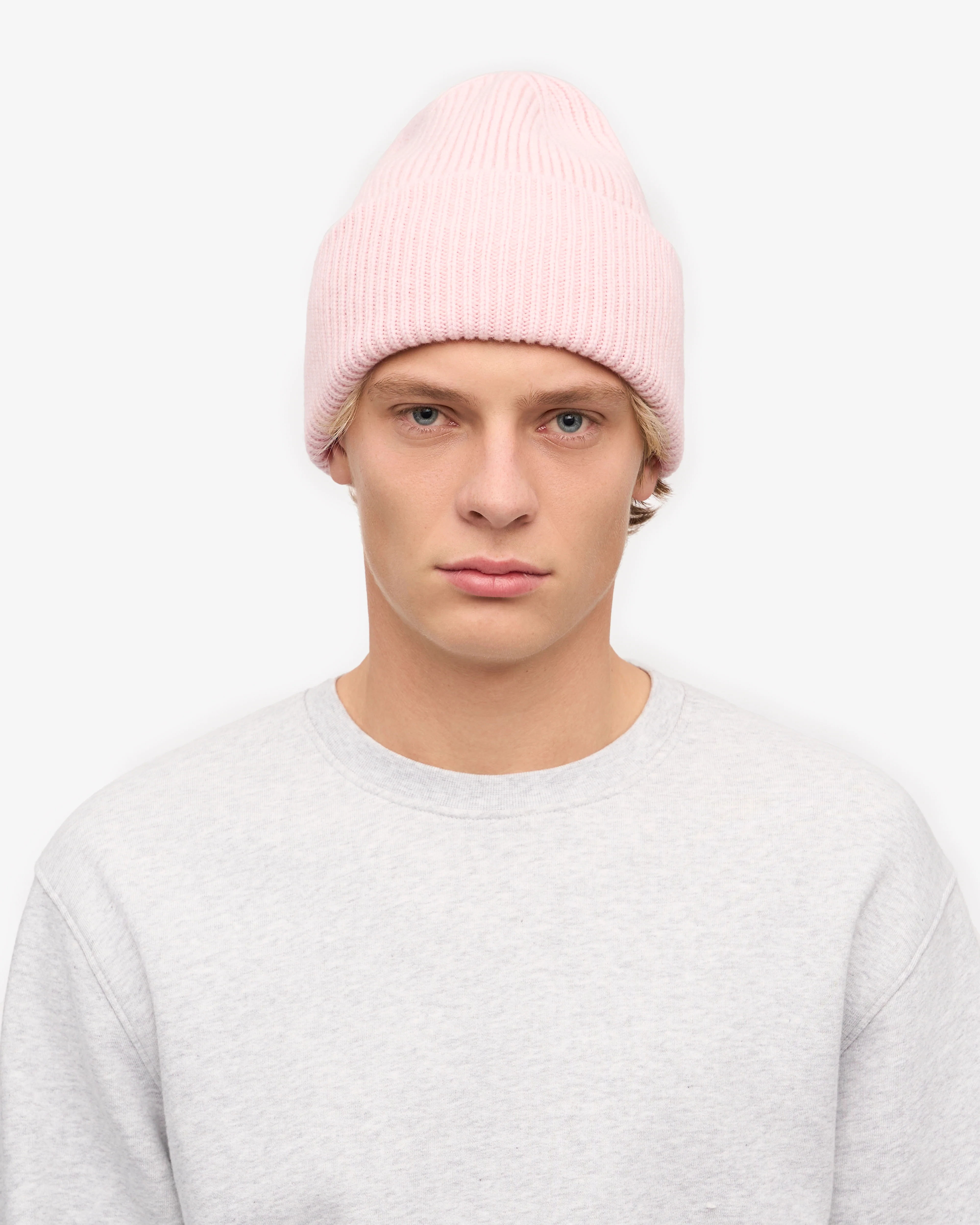 Merino Wool Hat - Faded Pink