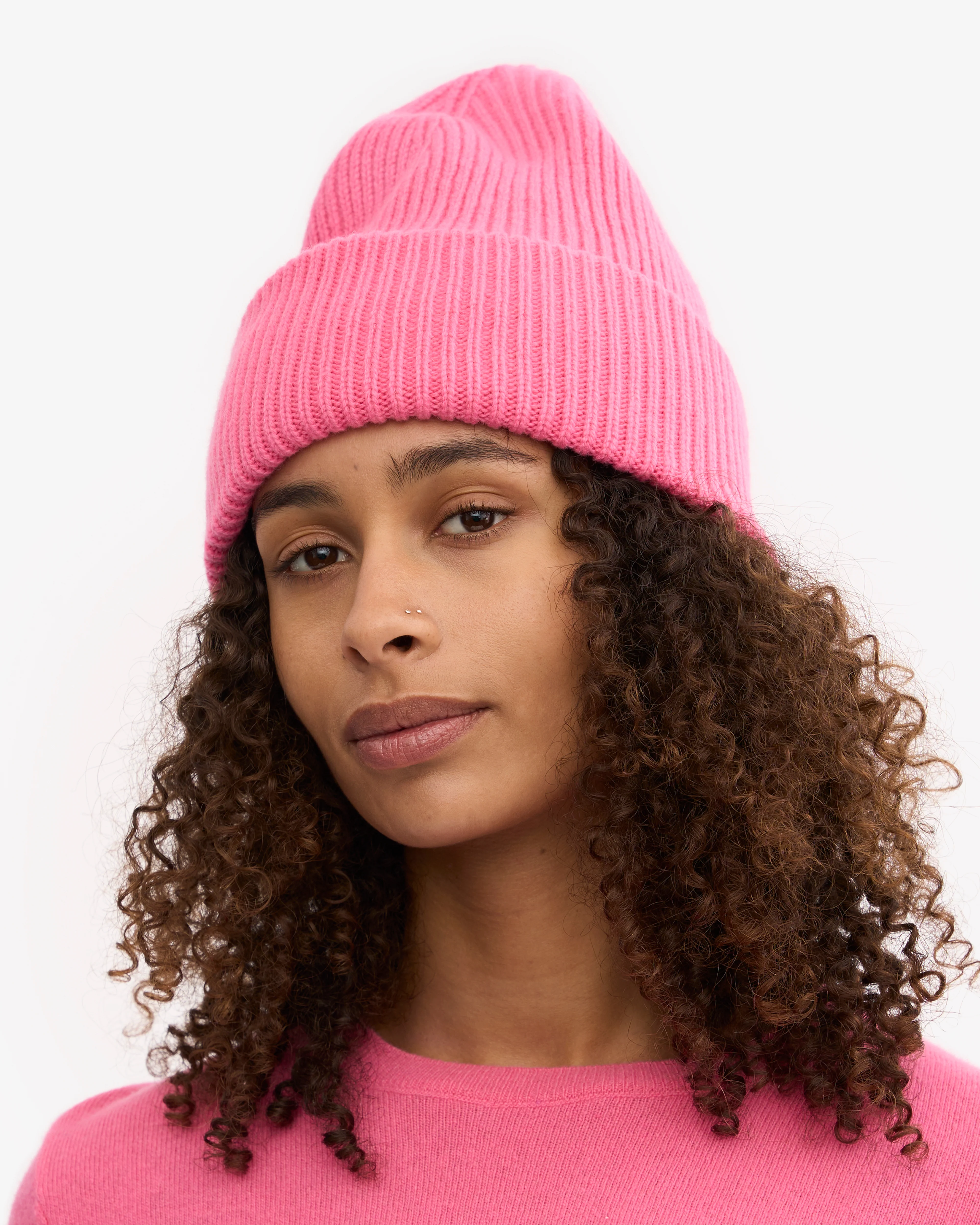 Merino Wool Hat - Bubblegum Pink