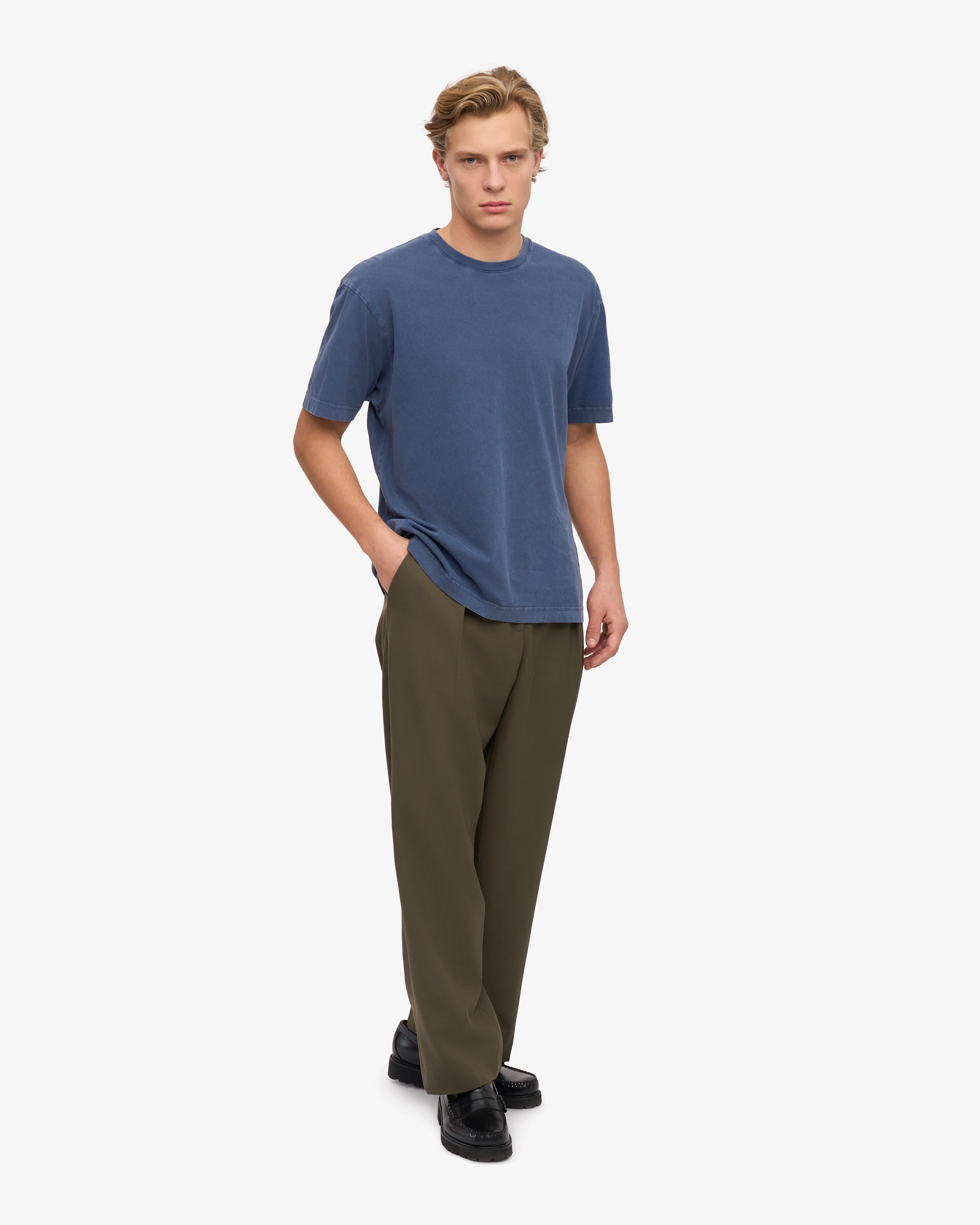 Oversized Organic T-Shirt - Neptune Blue