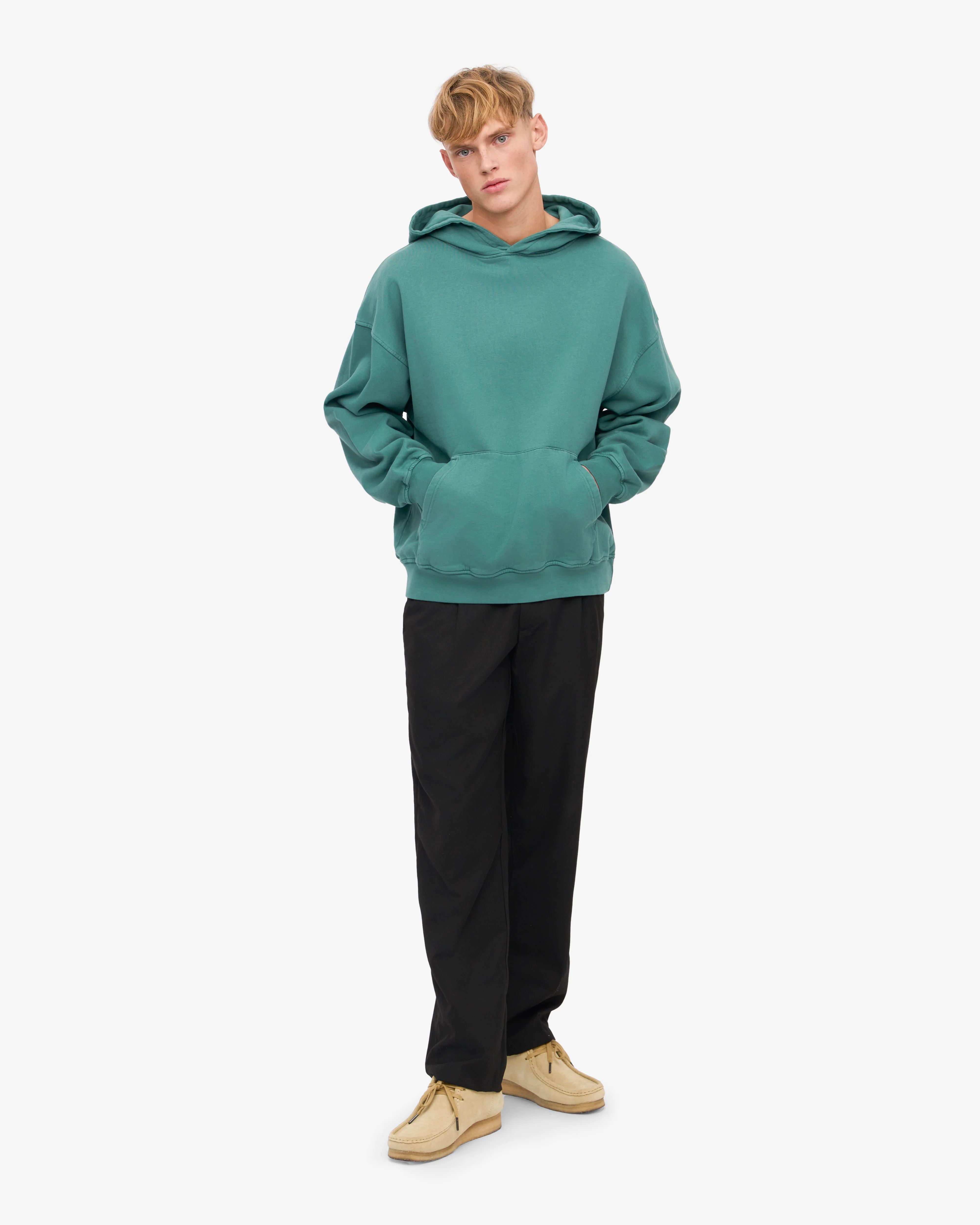 Organic Oversized Hood - Pine Green