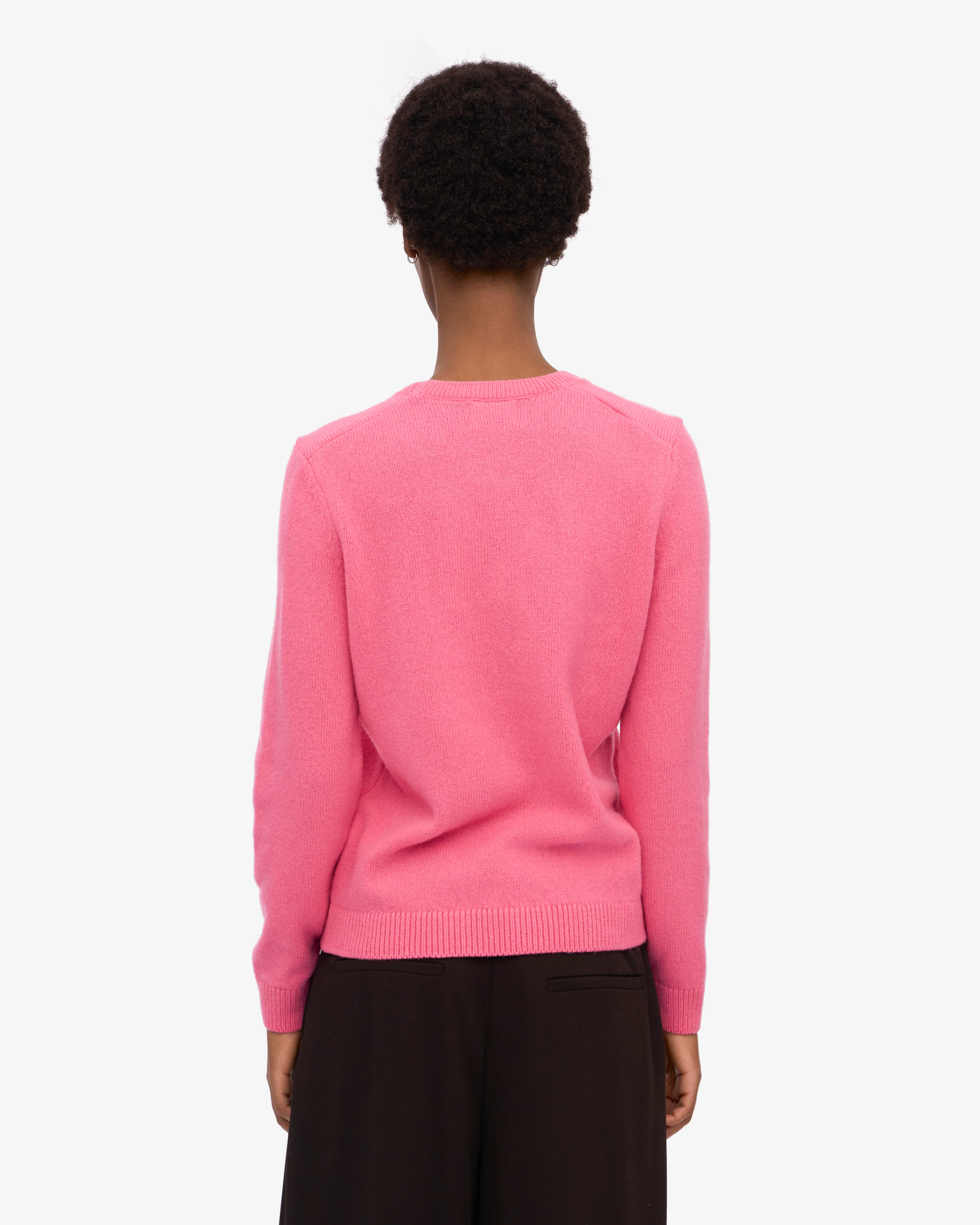Women Classic Merino Wool Crew - Bubblegum Pink