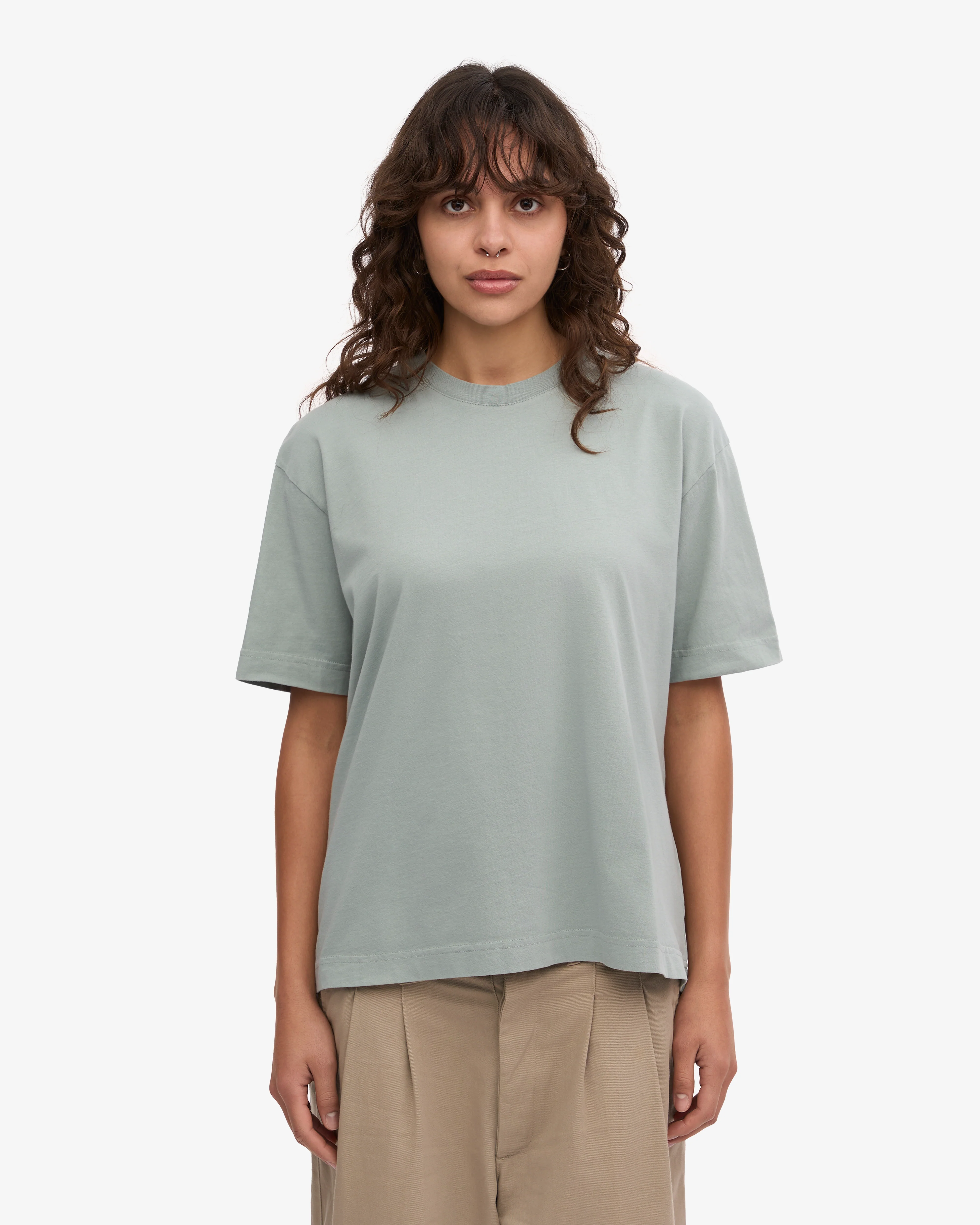 Oversized Organic T-Shirt - Steel Blue