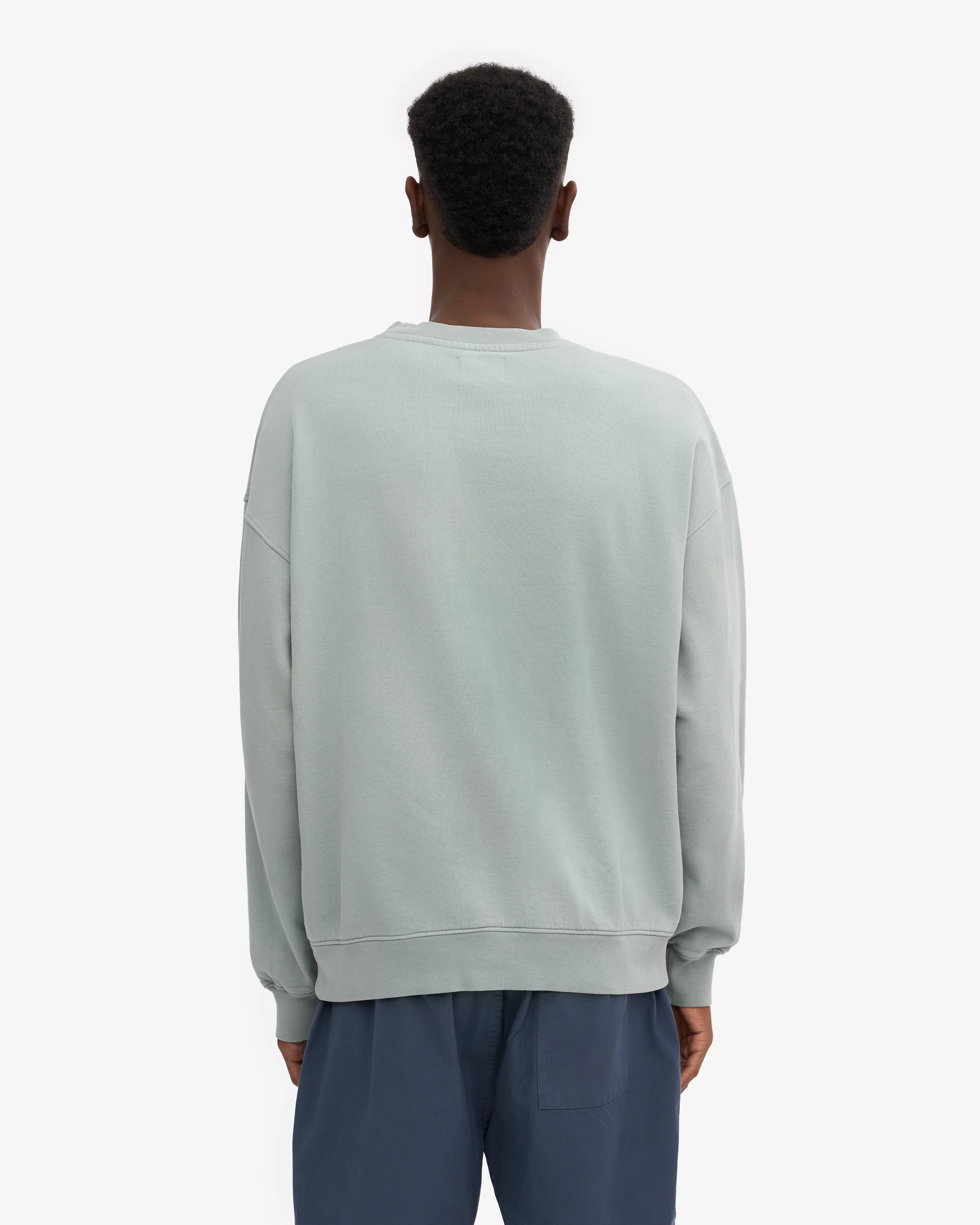 Organic Oversized Crew - Steel Blue
