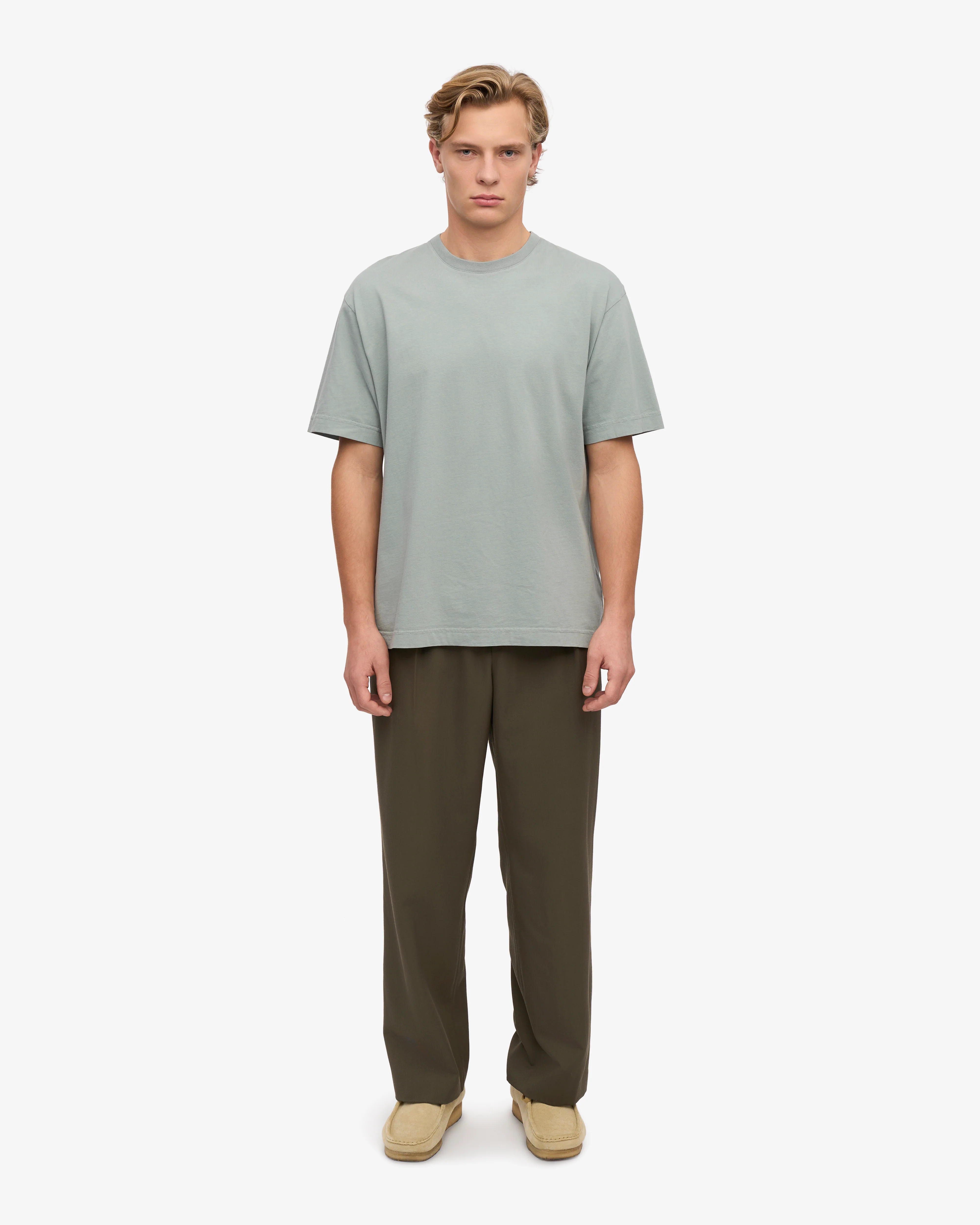 Oversized Organic T-Shirt - Steel Blue