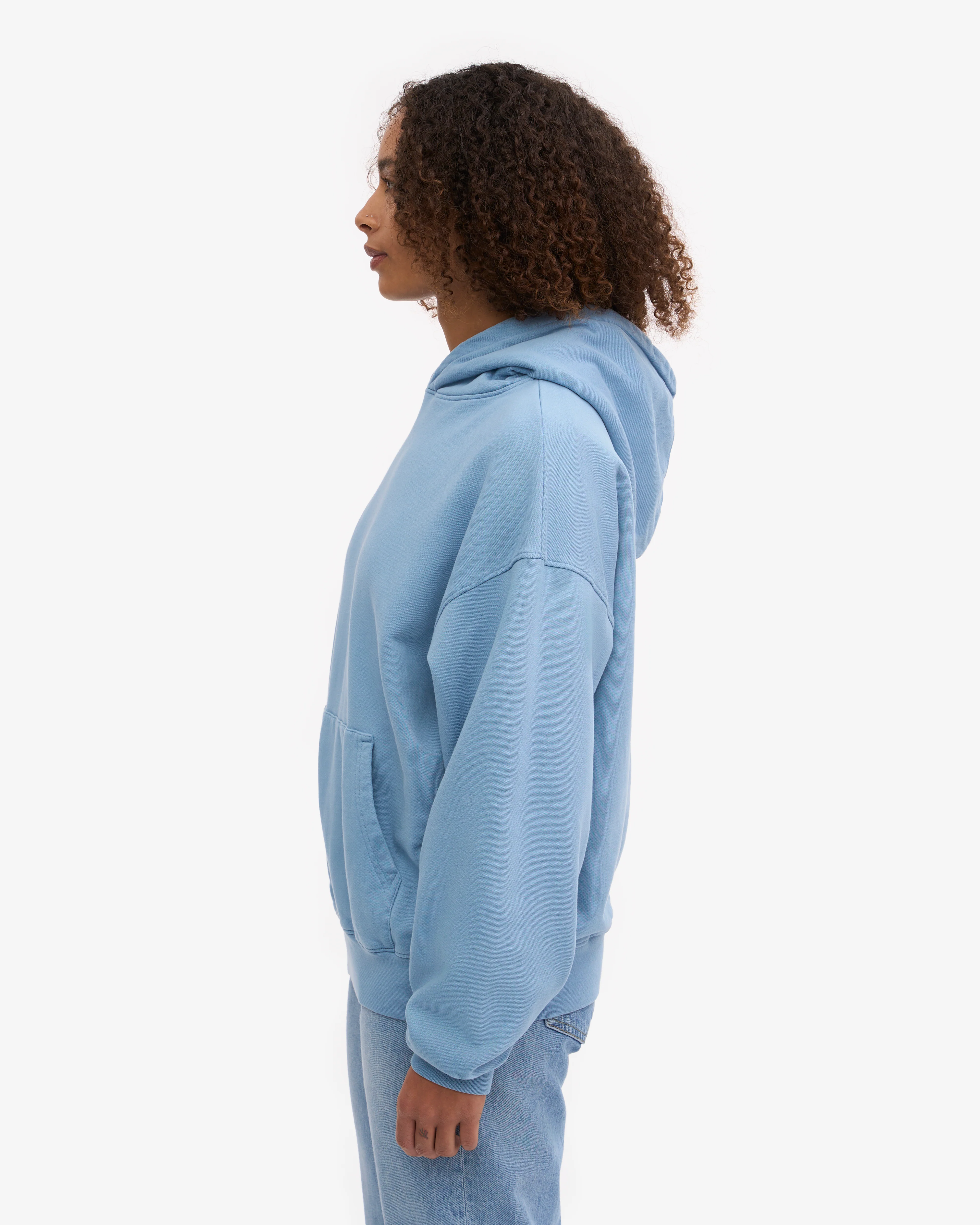 Organic Oversized Hood - Seaside Blue