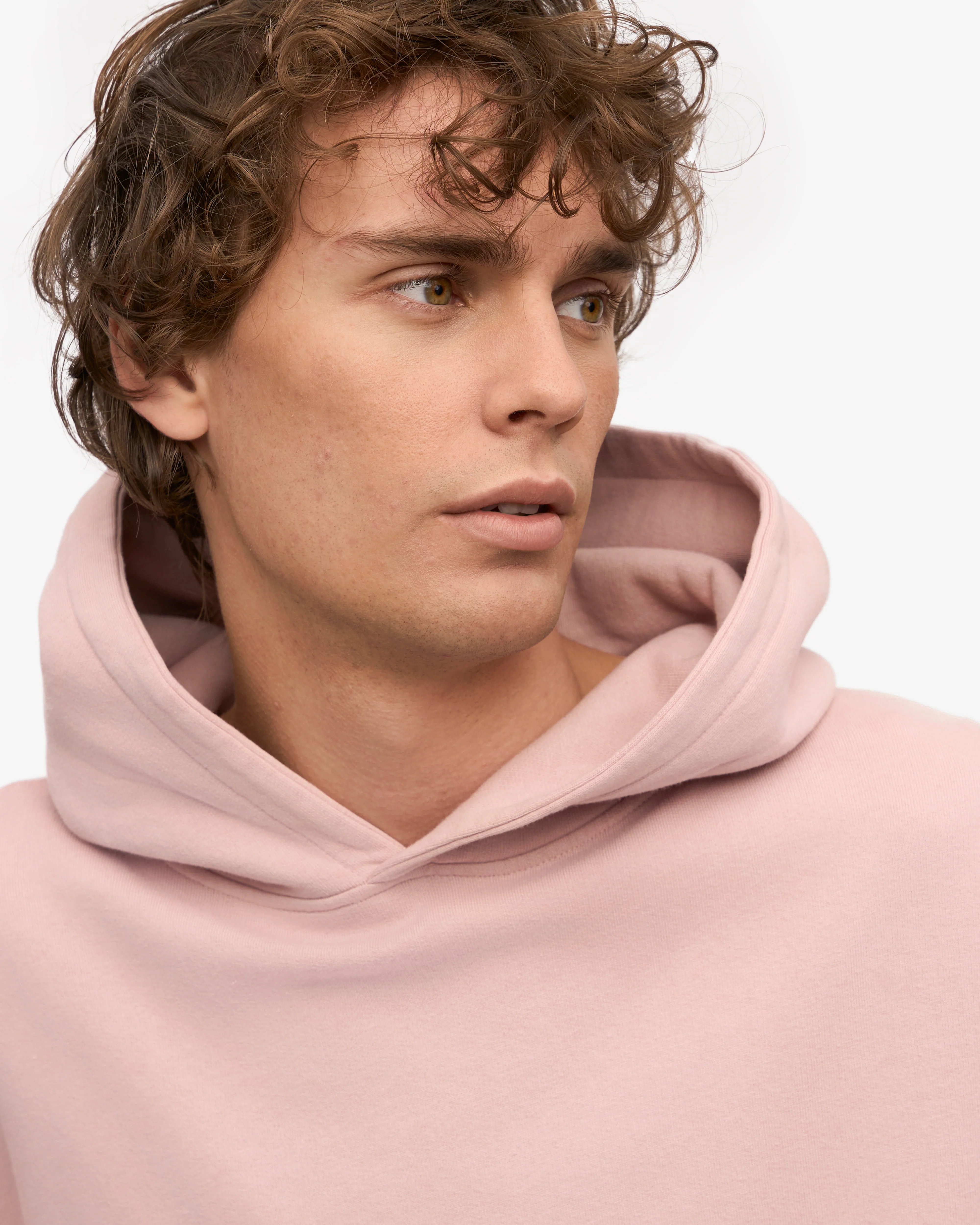 Organic Oversized Hood - Faded Pink