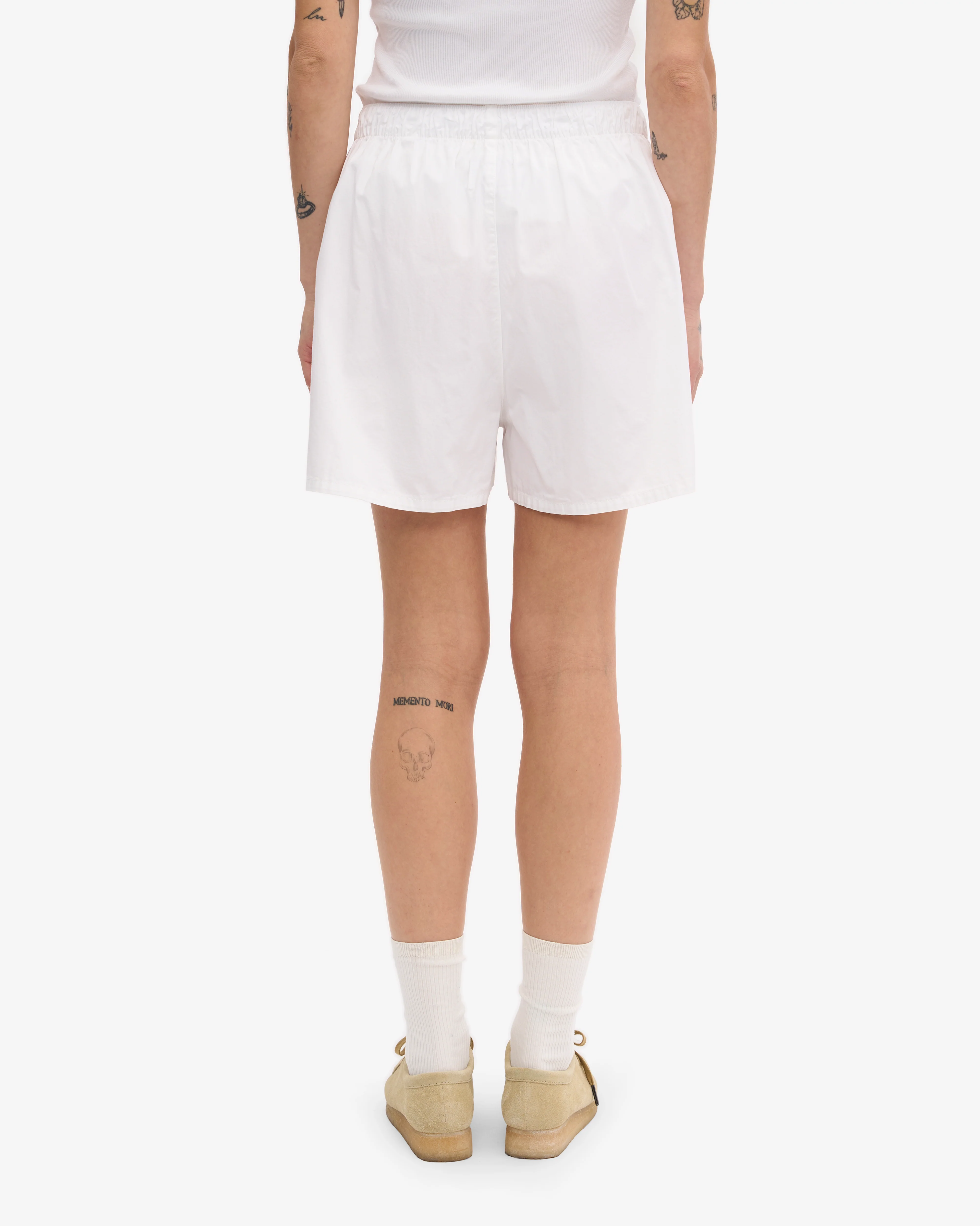 Women Organic Twill Shorts - Optical White