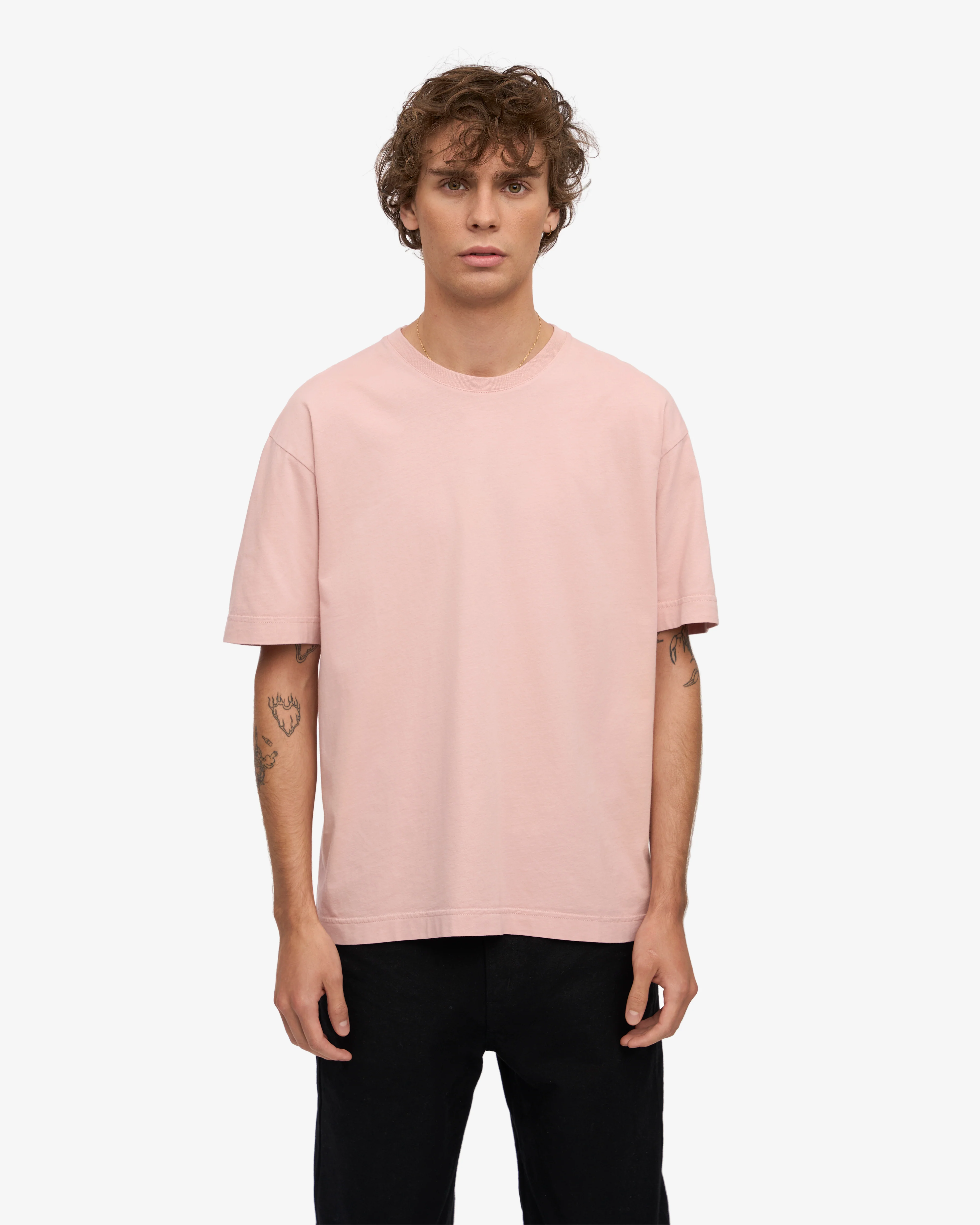 Oversized Organic T-Shirt - Faded Pink