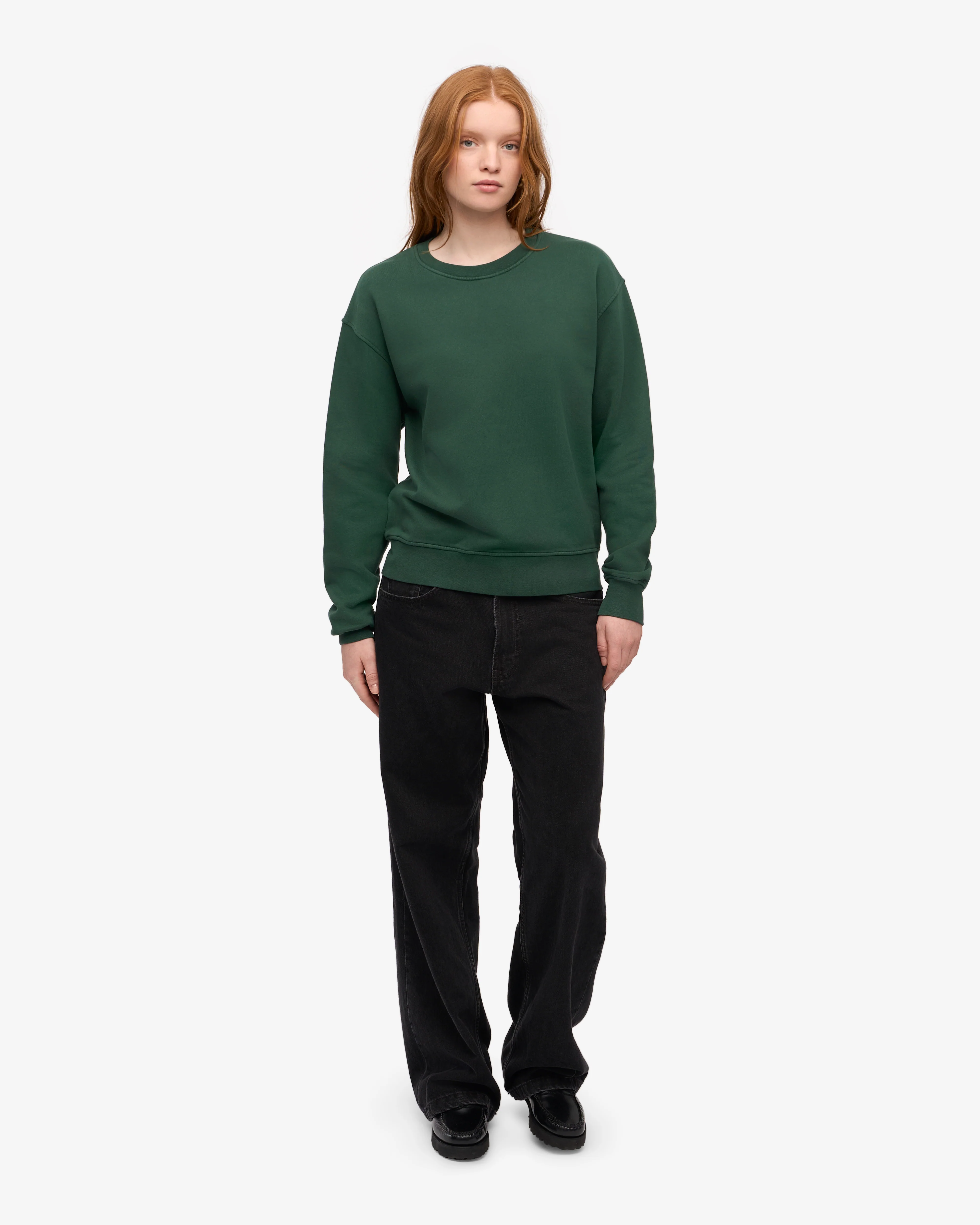 Women Classic Organic Crew - Emerald Green