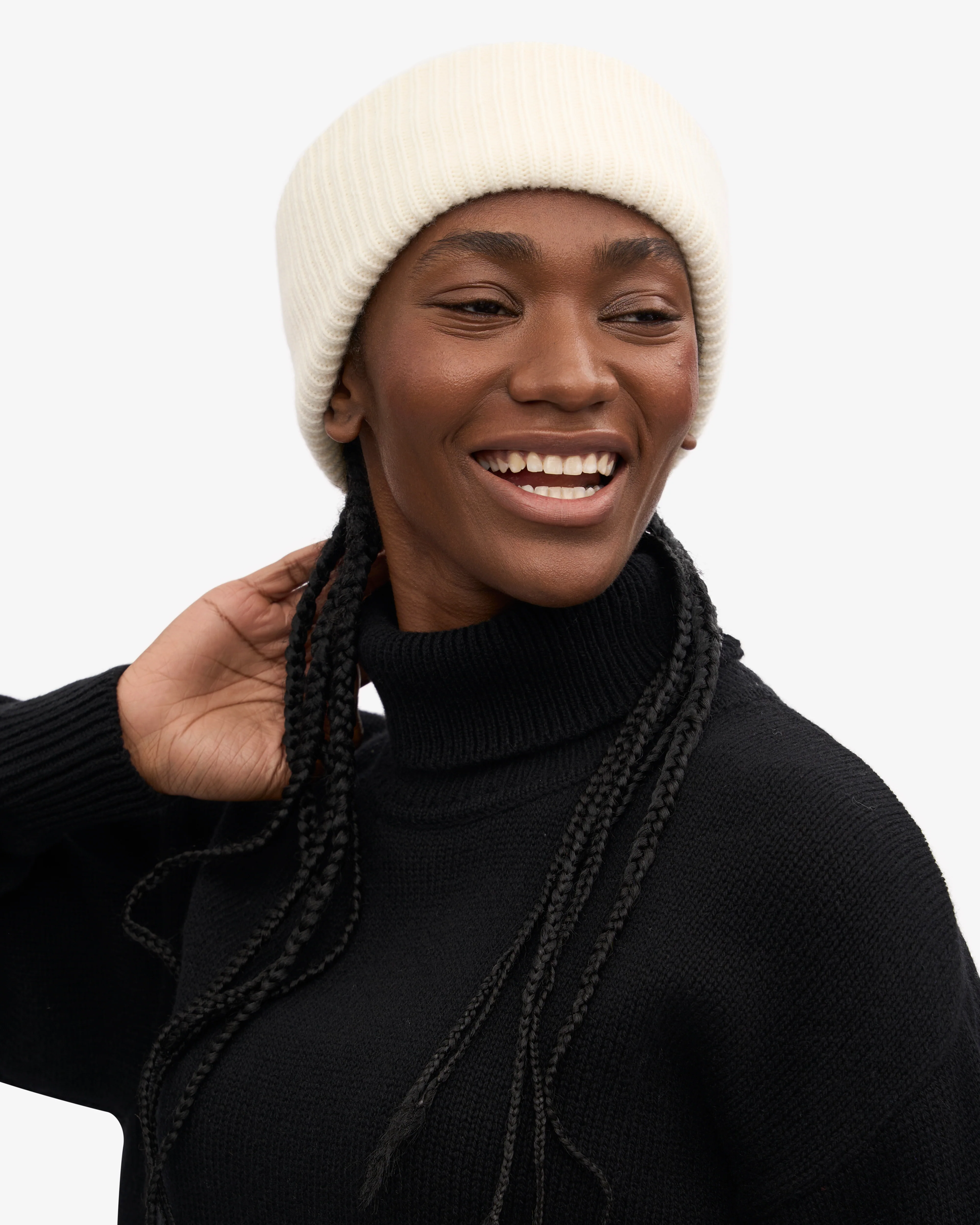 Merino Wool Turtleneck - Deep Black