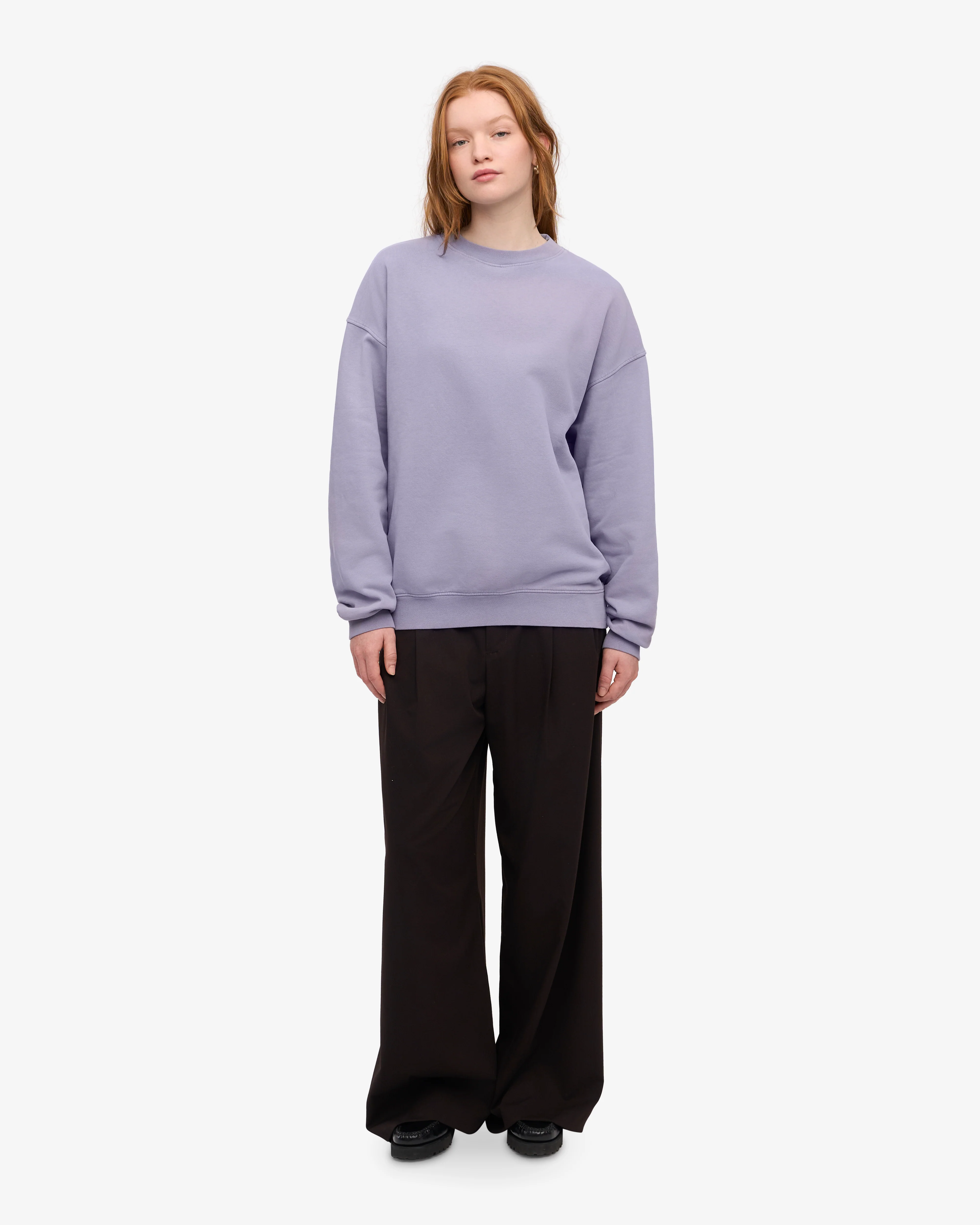 Organic Oversized Crew - Purple Jade