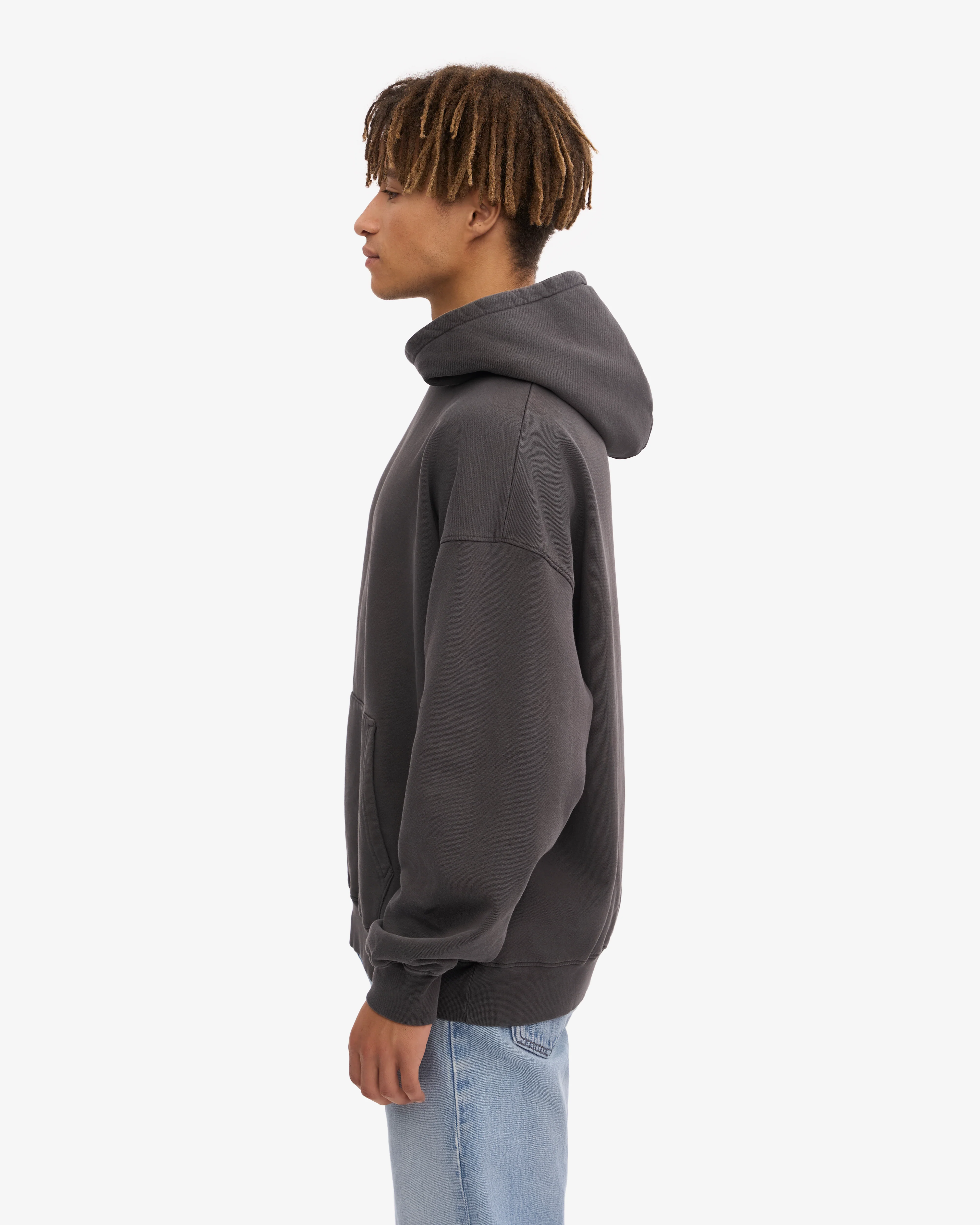 Organic Oversized Hood - Lava Grey
