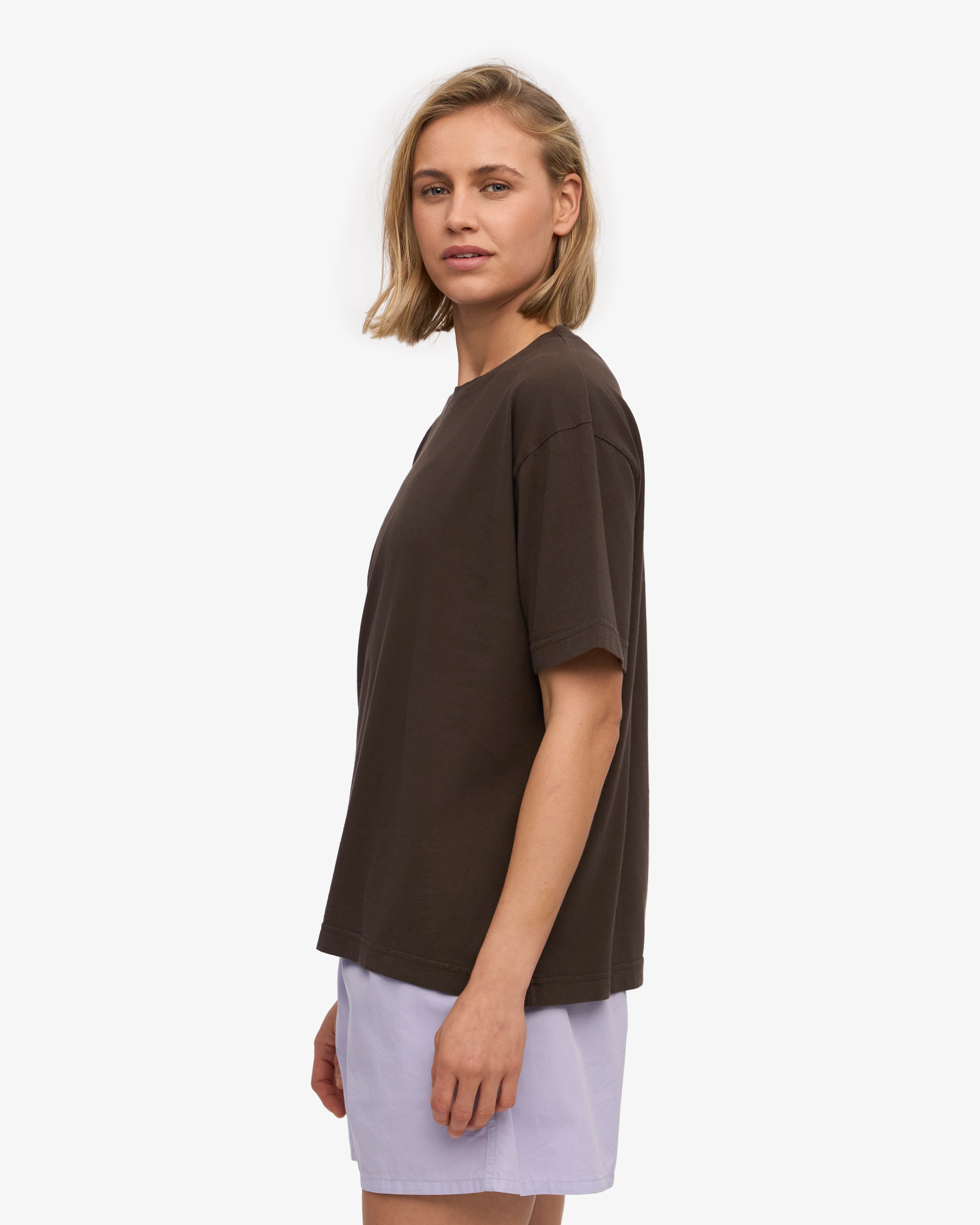 Oversized Organic T-Shirt - Coffee Brown